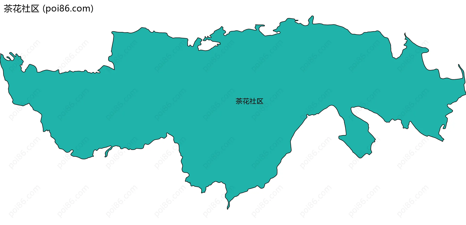 茶花社区边界地图