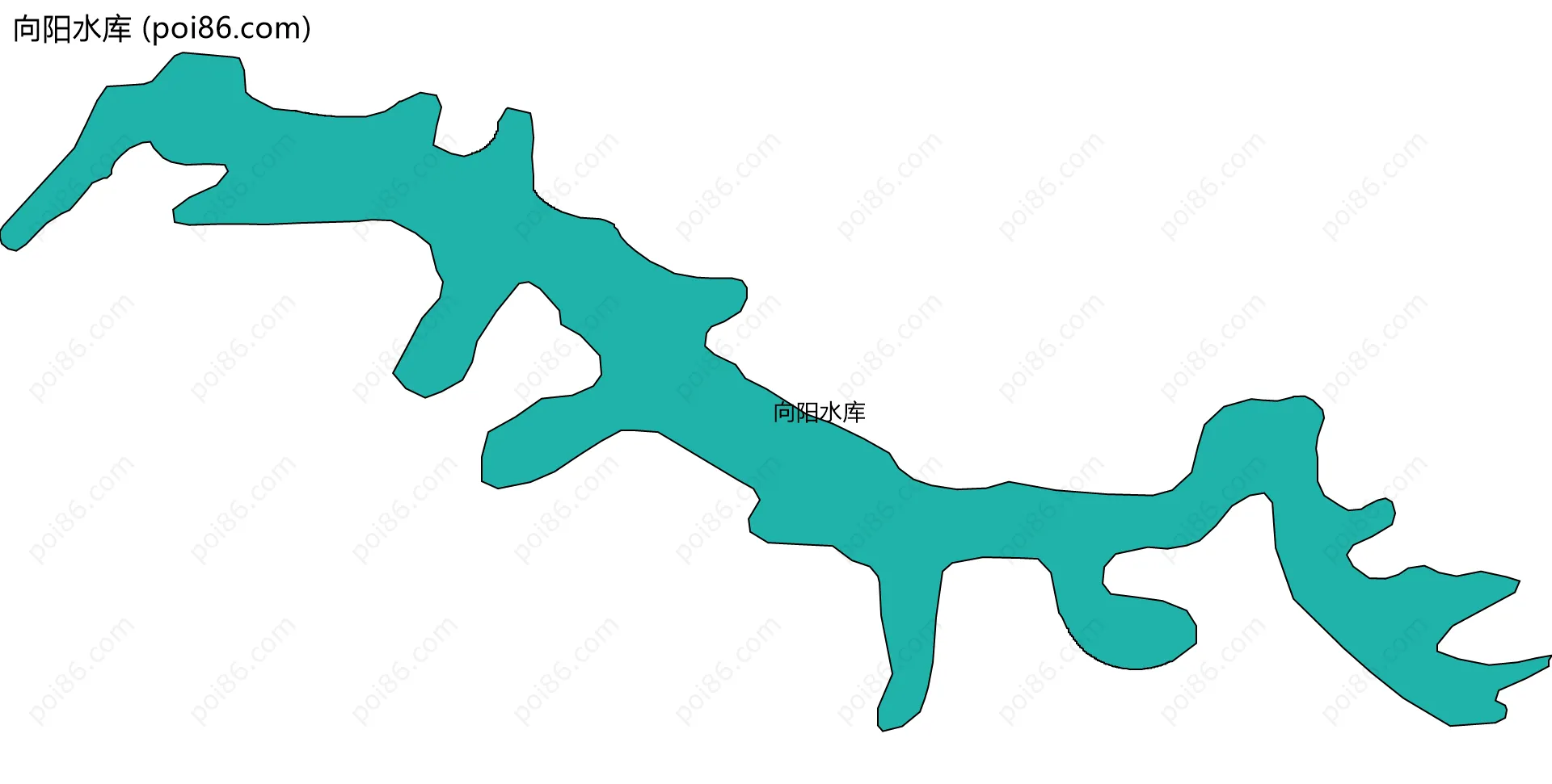 向阳水库边界地图