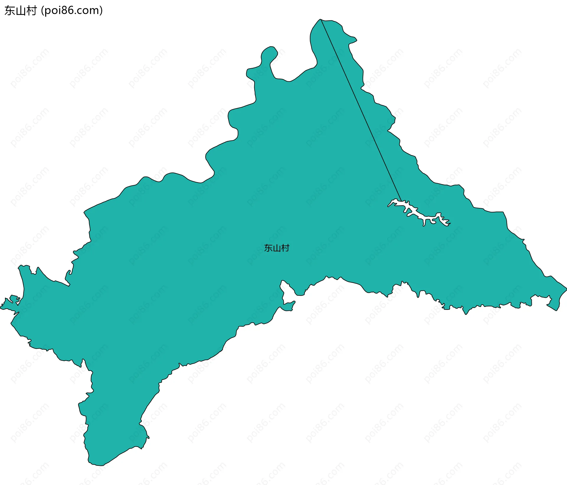 东山村边界地图