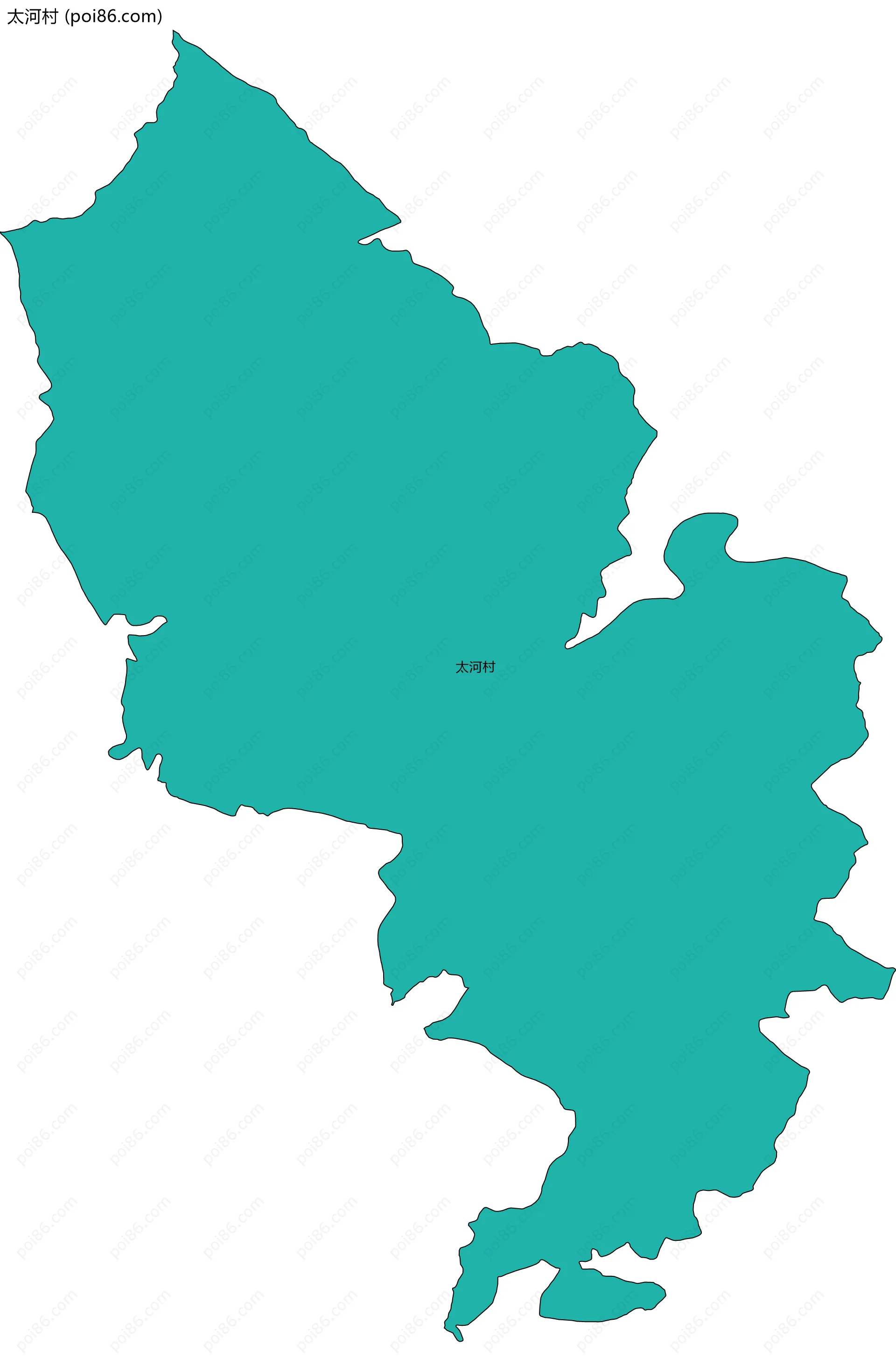 太河村边界地图