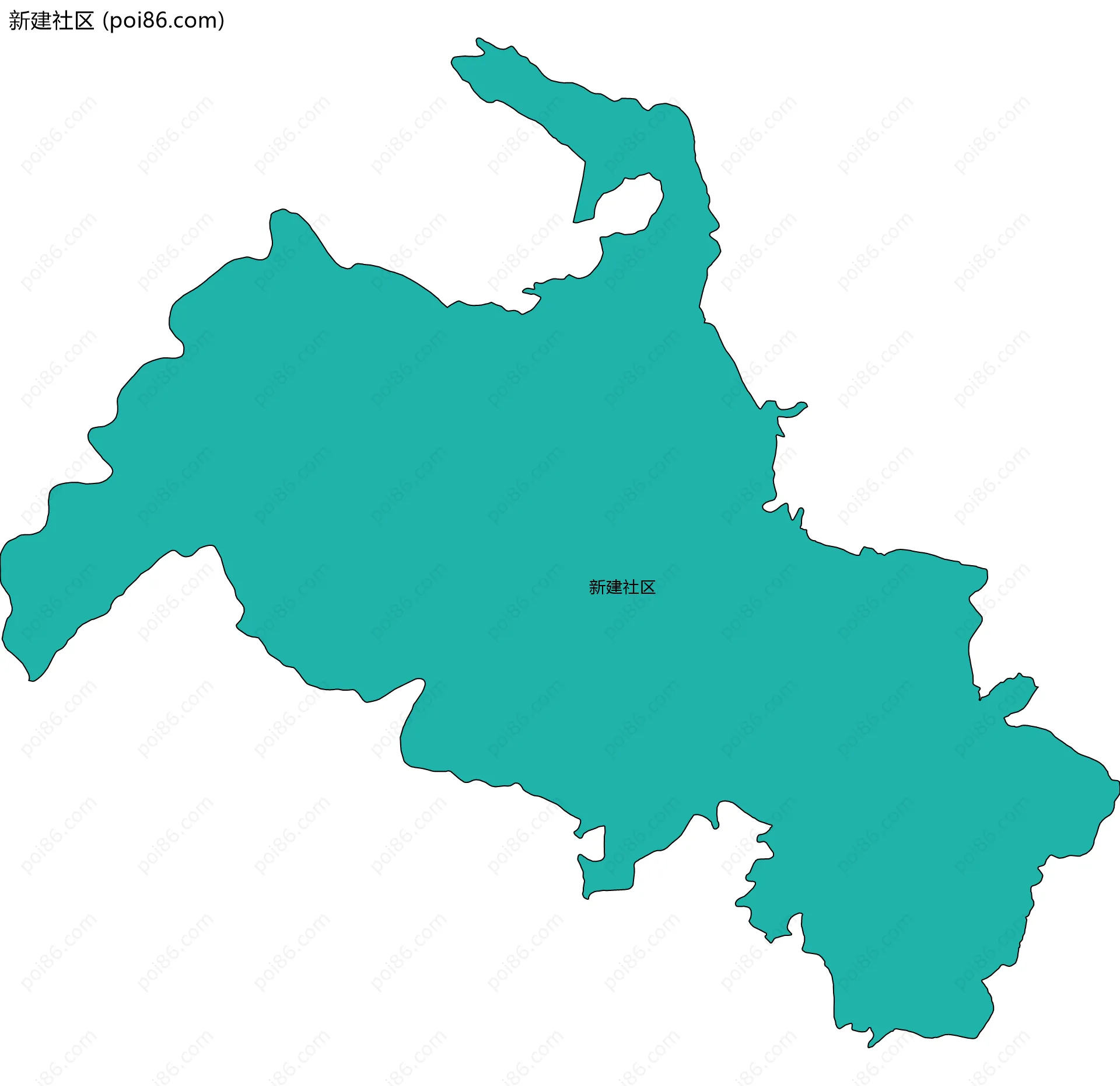 新建社区边界地图