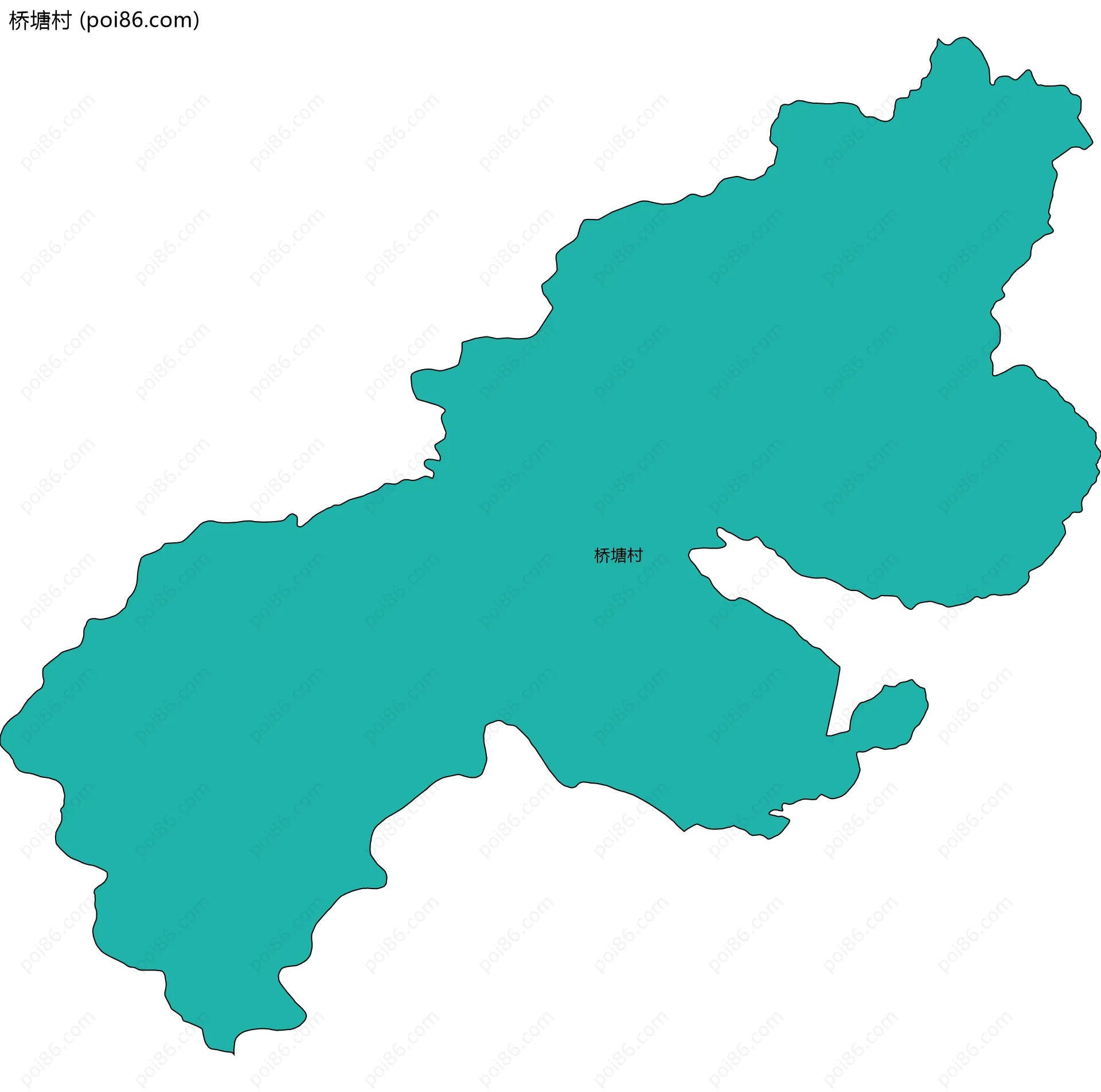 桥塘村边界地图