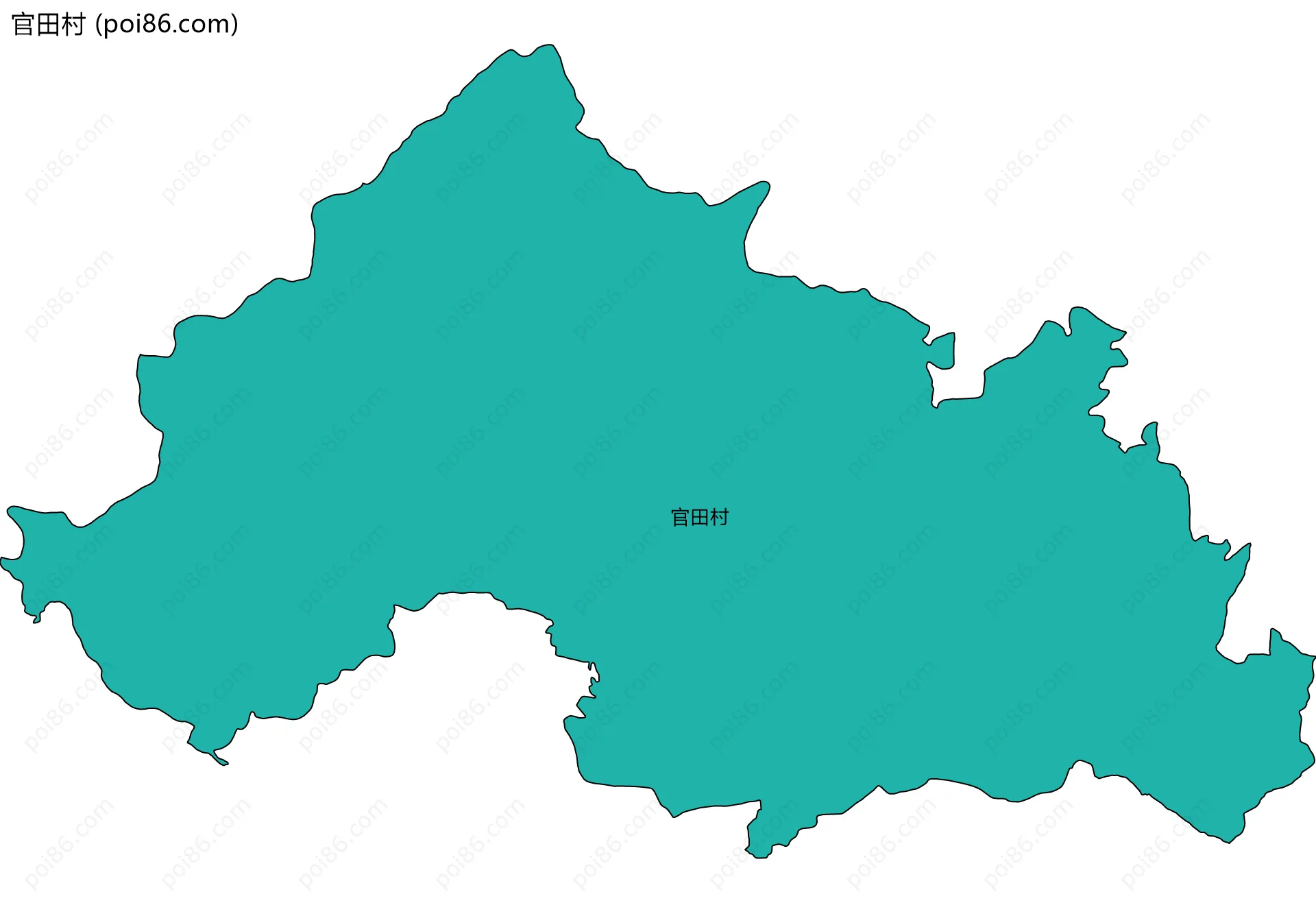 官田村边界地图