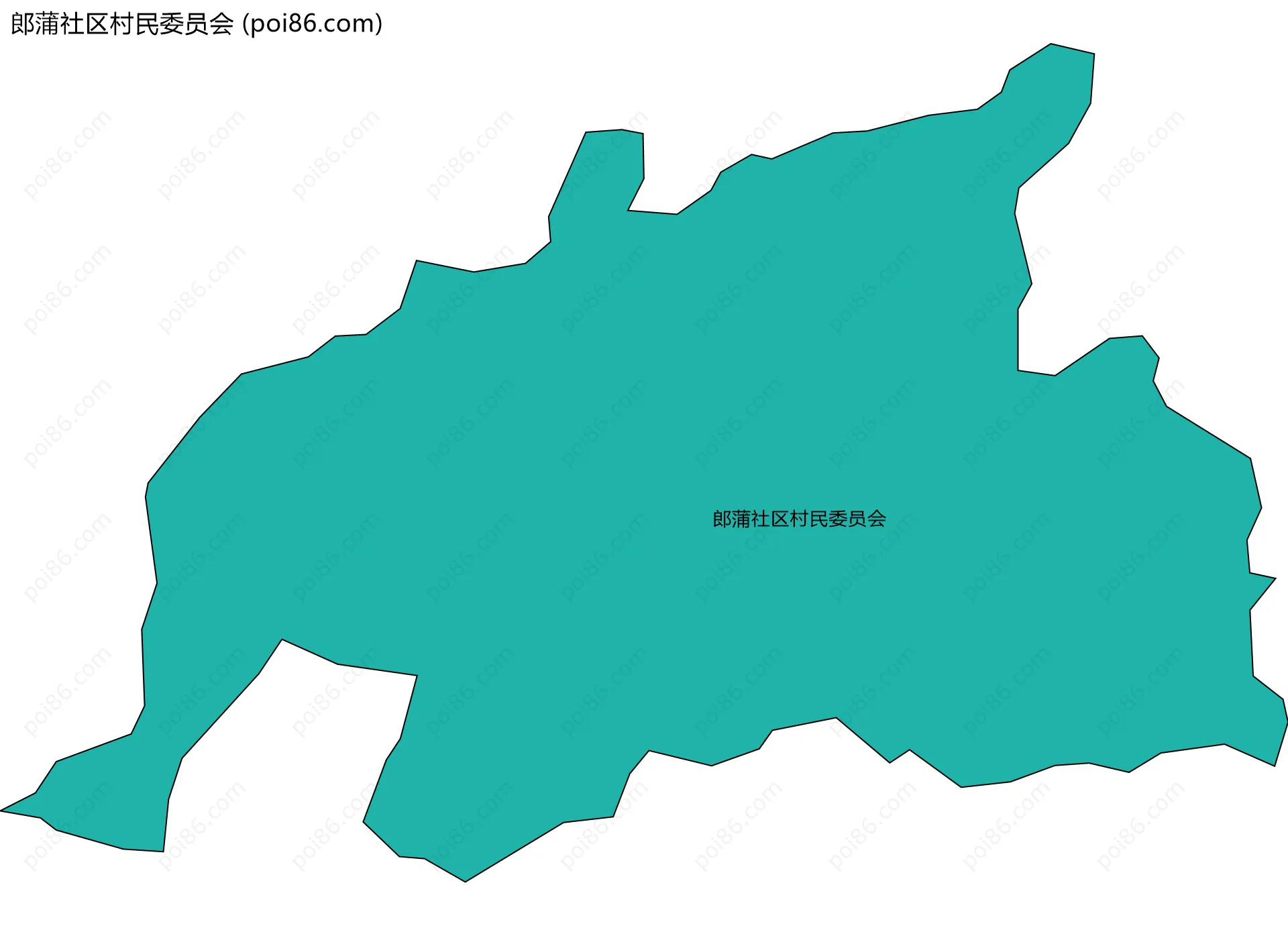 郎蒲社区村民委员会边界地图