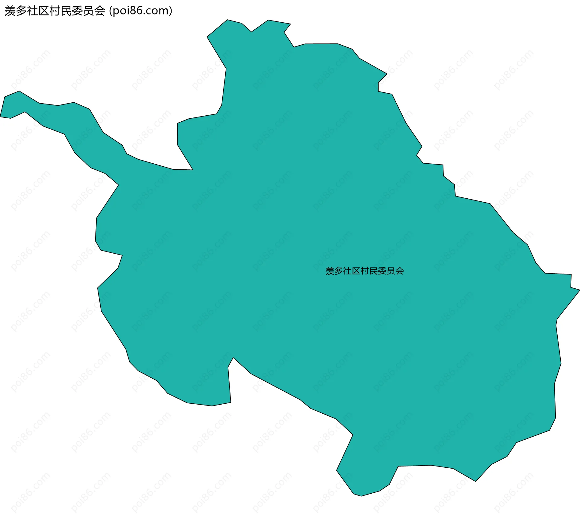 羡多社区村民委员会边界地图