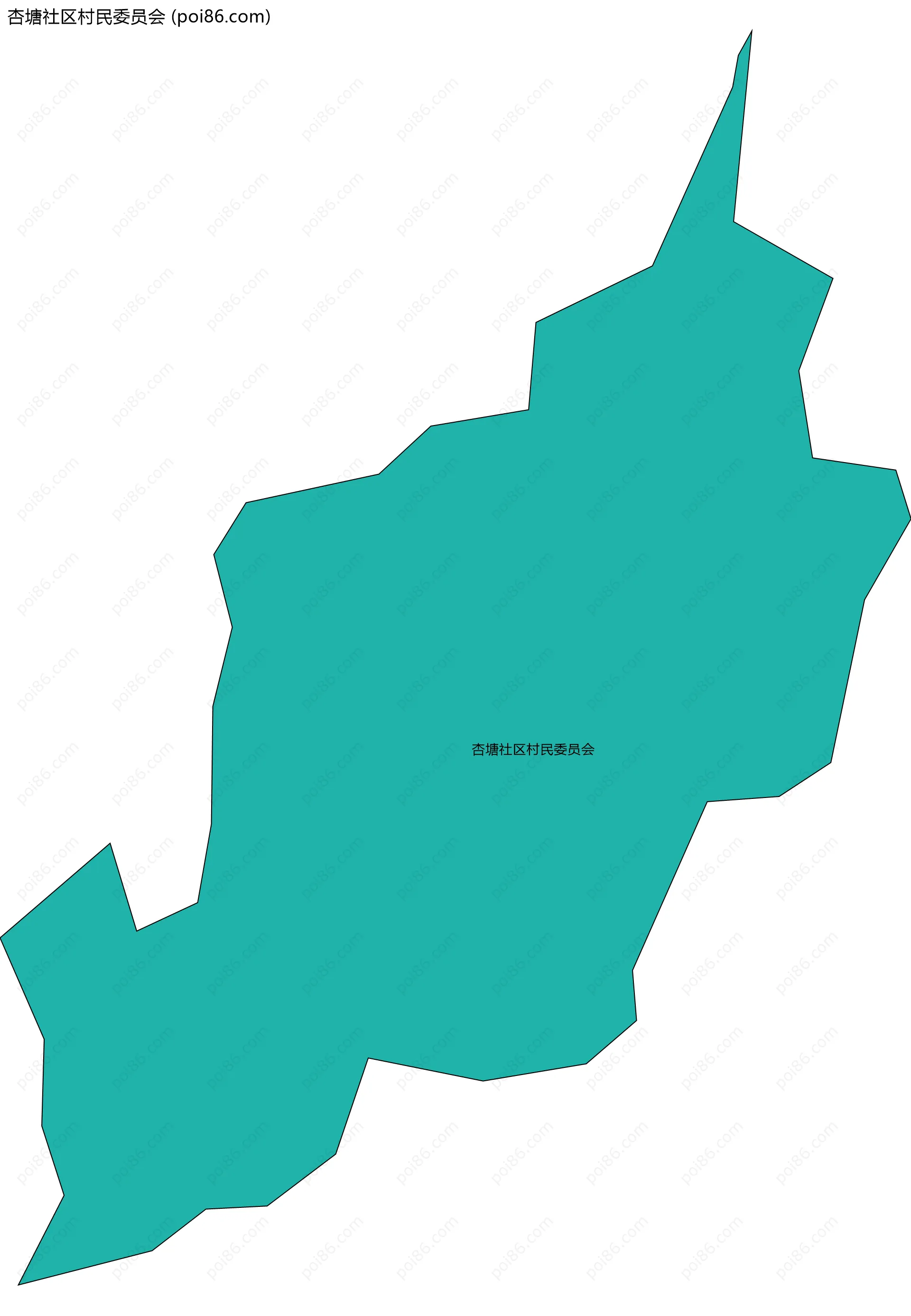 杏塘社区村民委员会边界地图