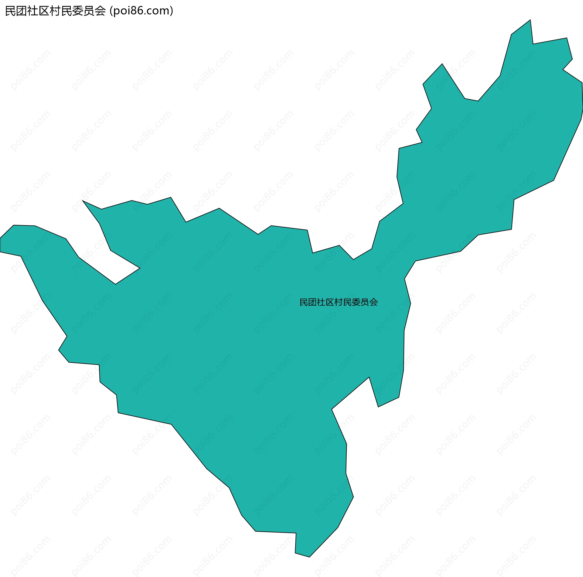 民团社区村民委员会边界地图