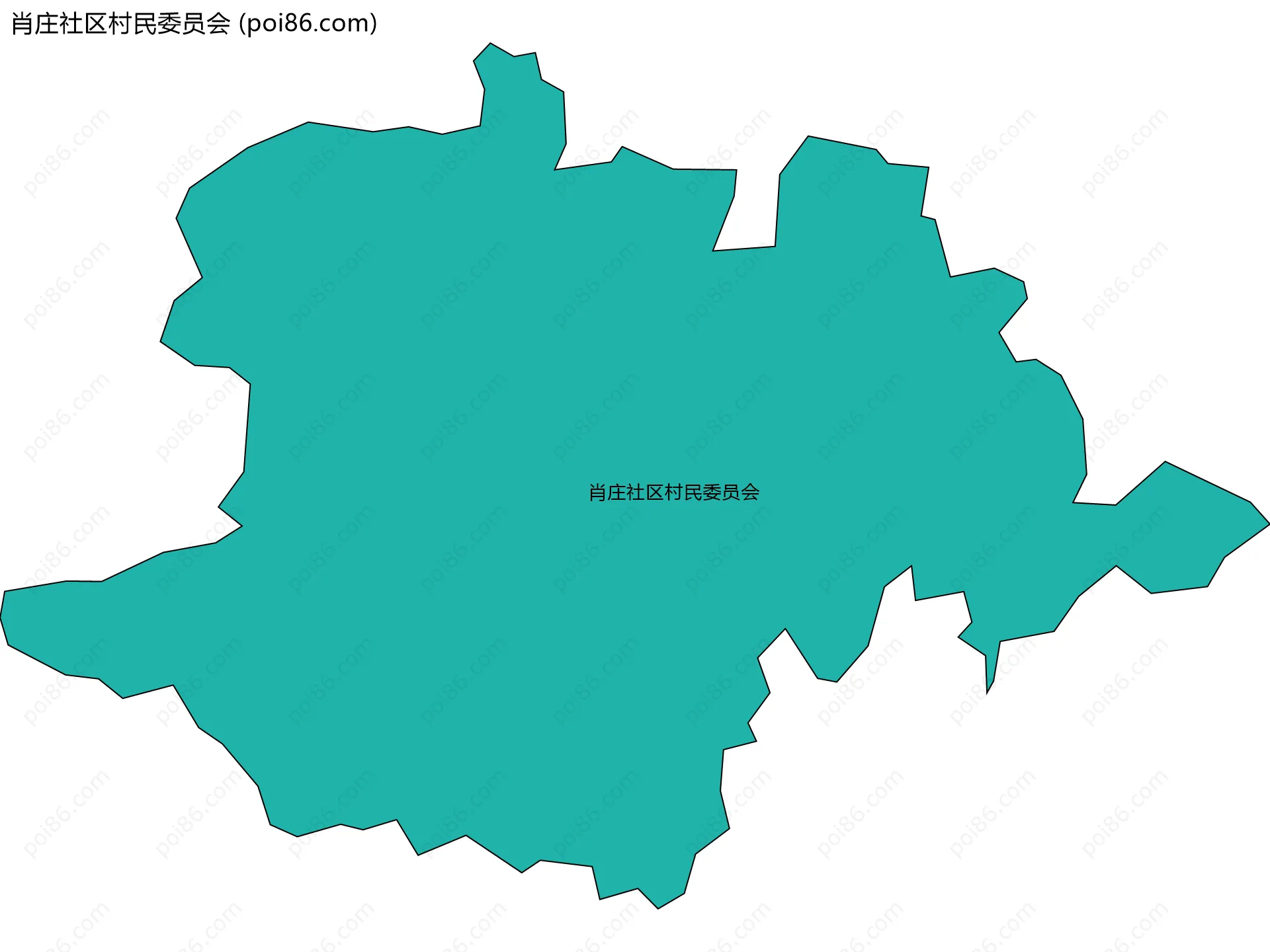 肖庄社区村民委员会边界地图