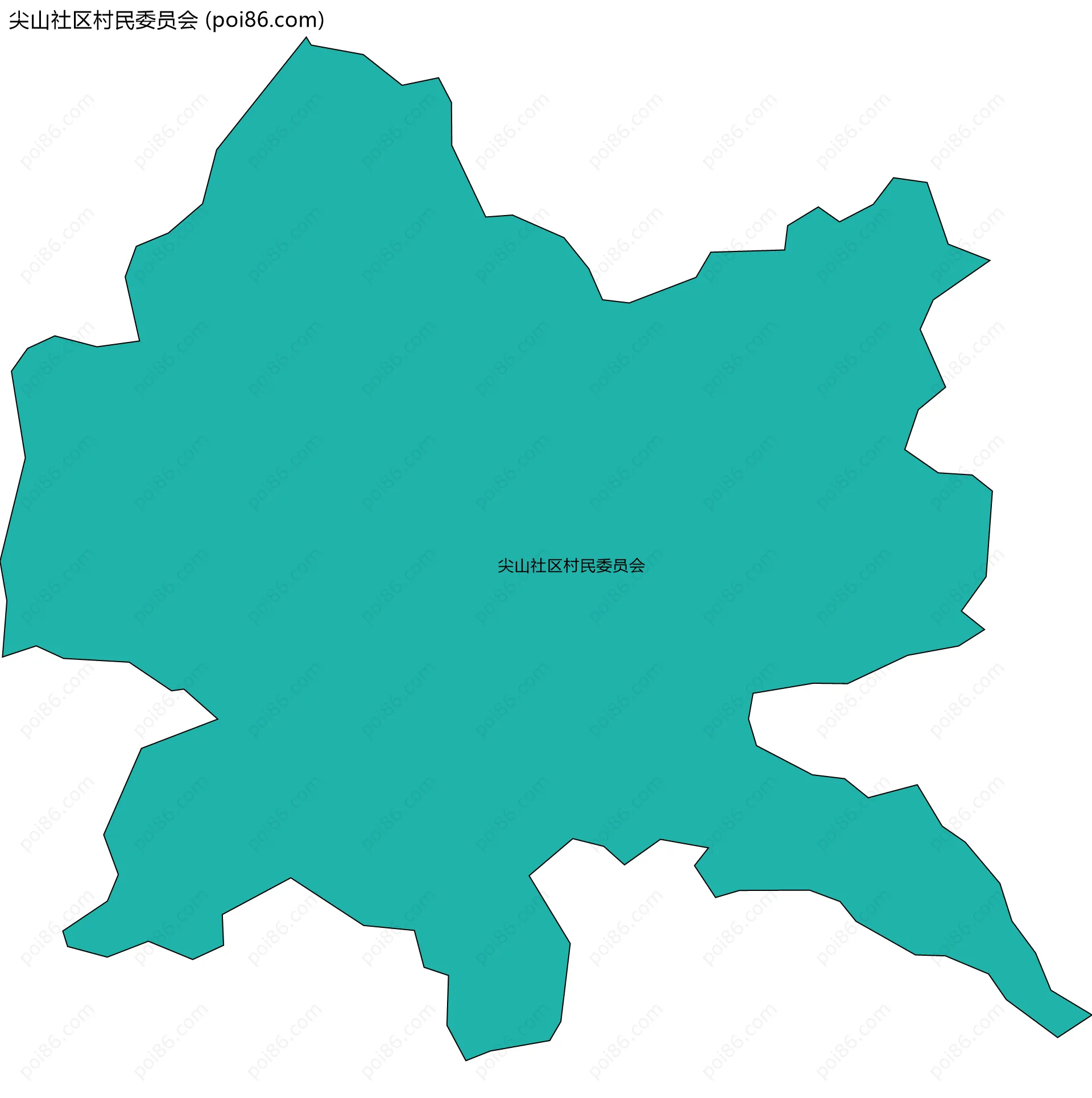 尖山社区村民委员会边界地图