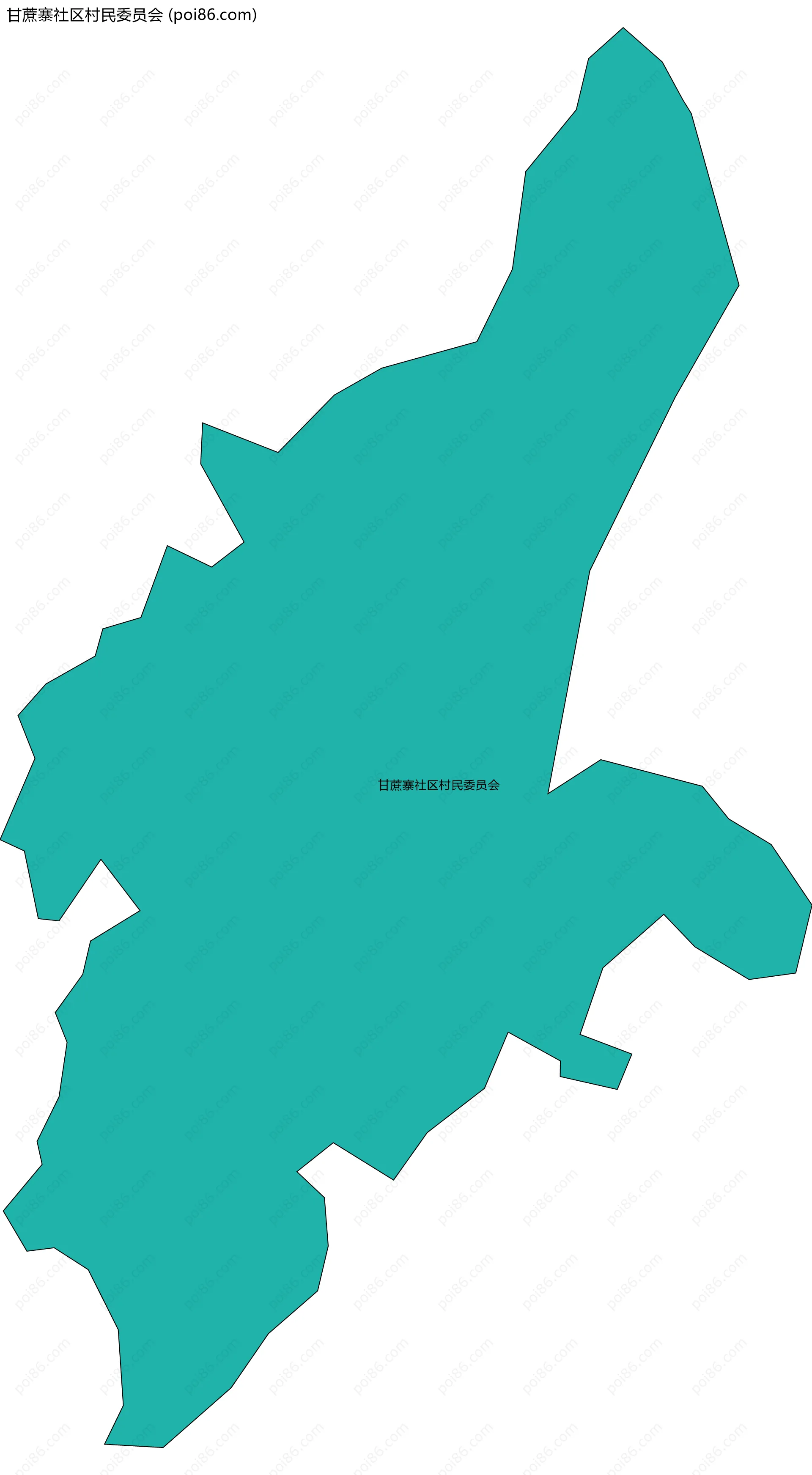 甘蔗寨社区村民委员会边界地图