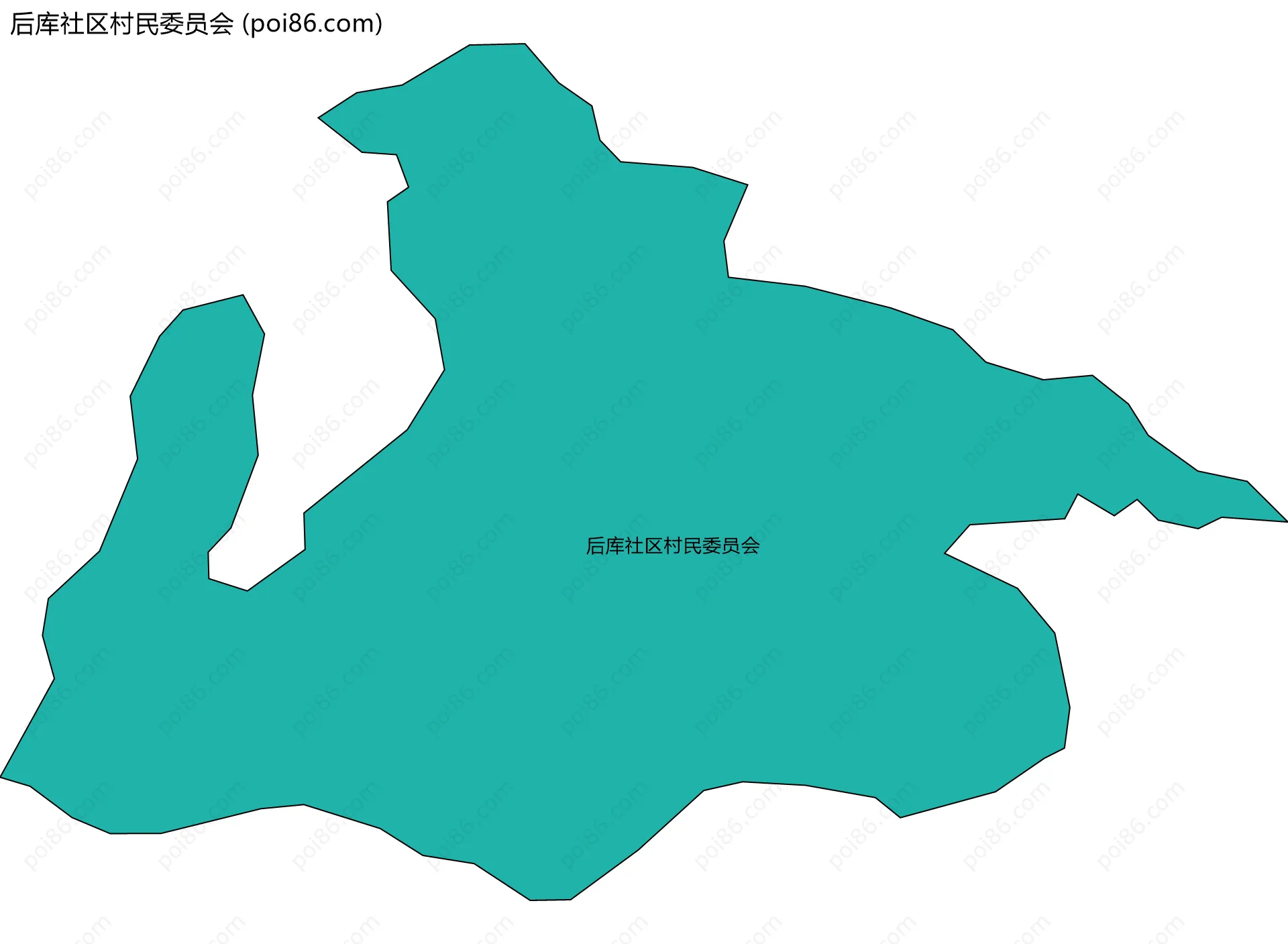 后库社区村民委员会边界地图