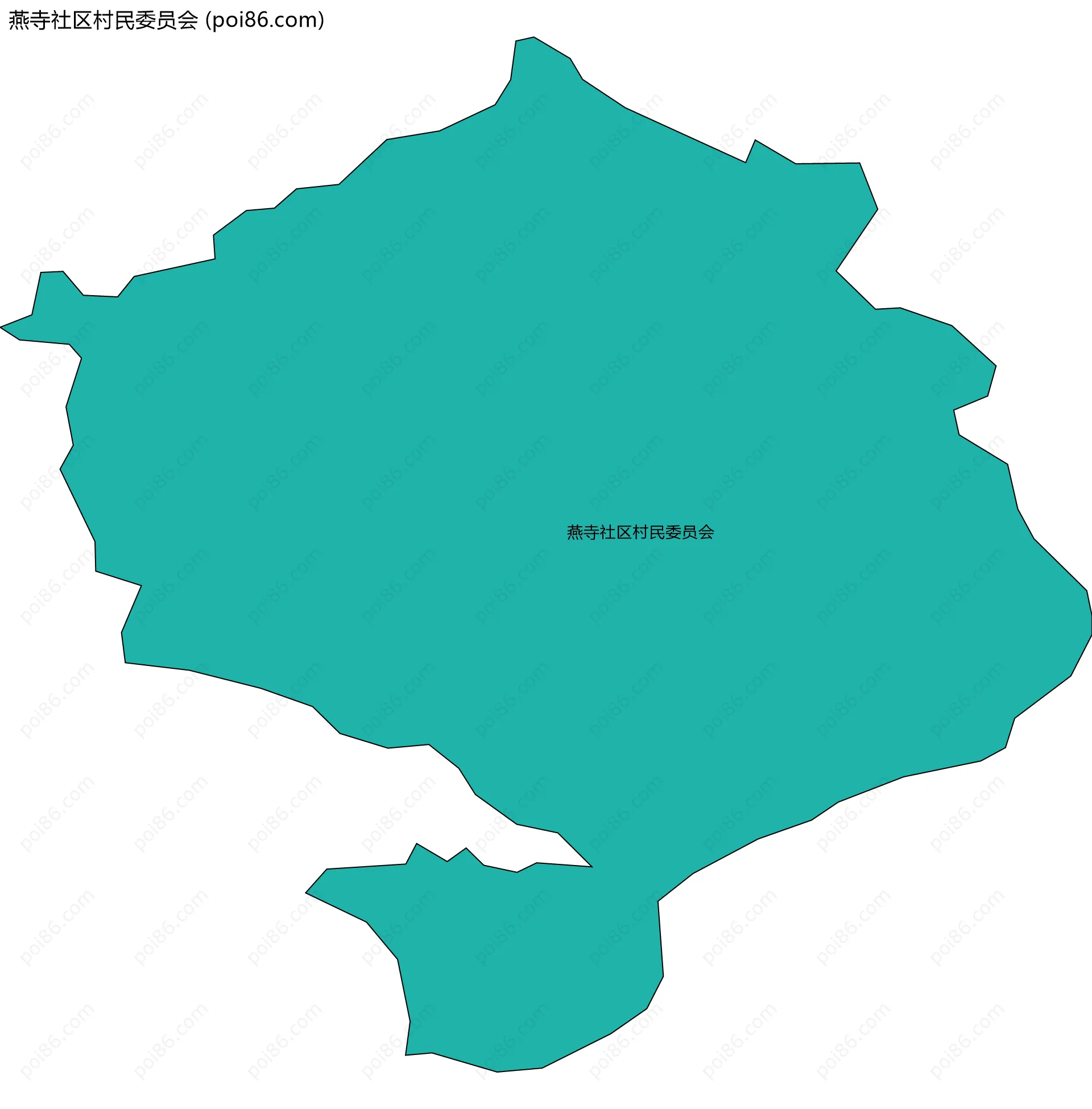 燕寺社区村民委员会边界地图