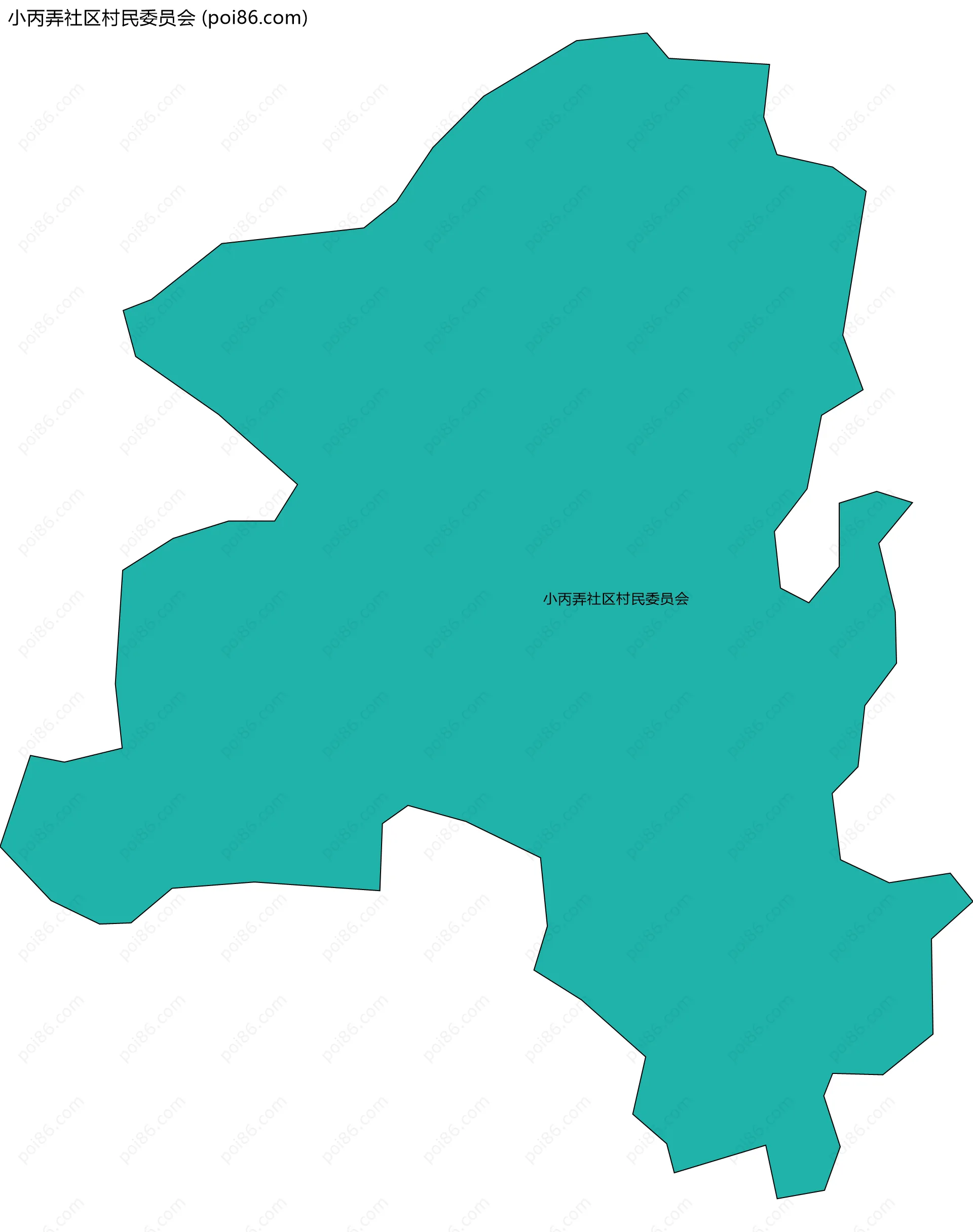 小丙弄社区村民委员会边界地图