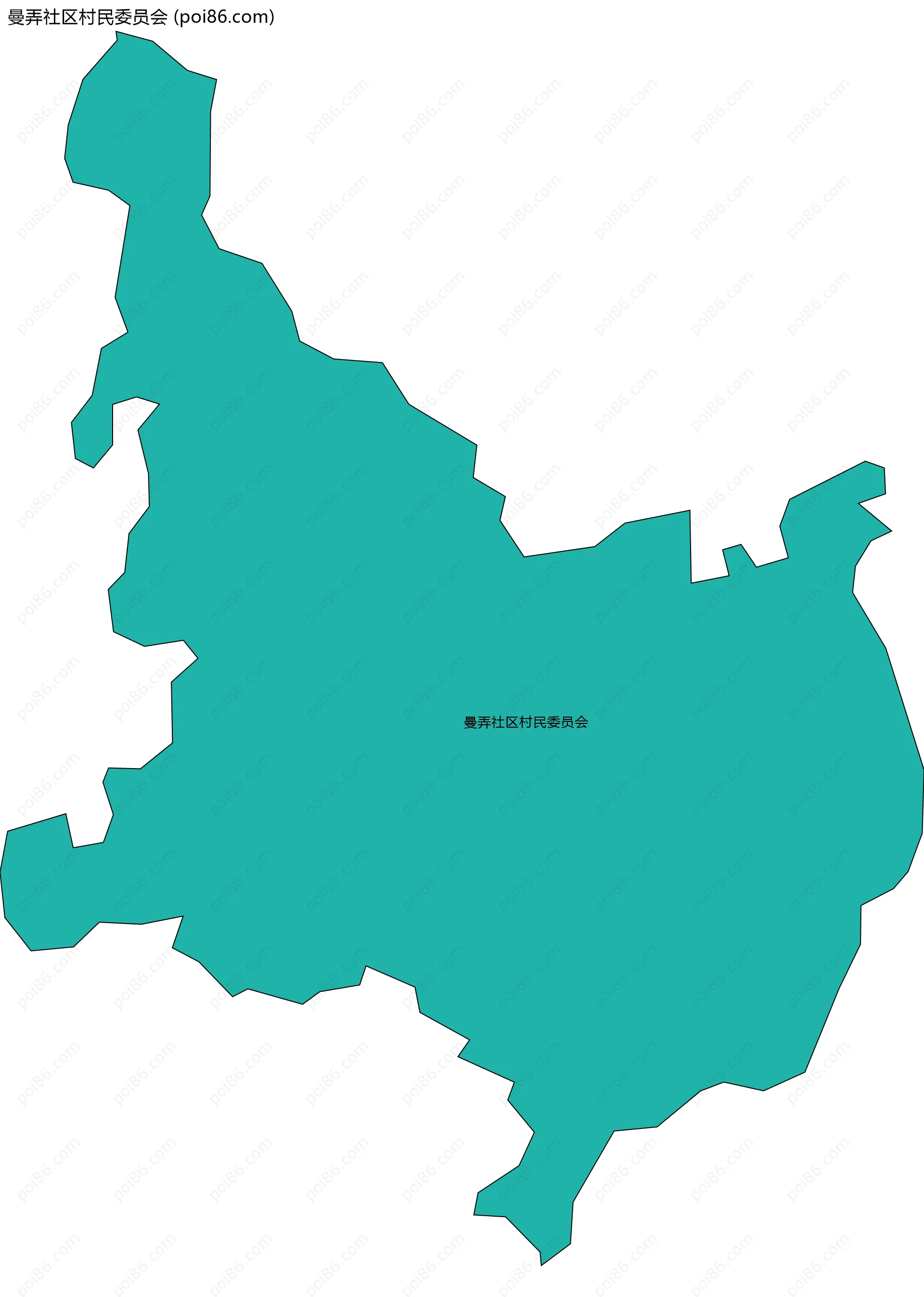 曼弄社区村民委员会边界地图