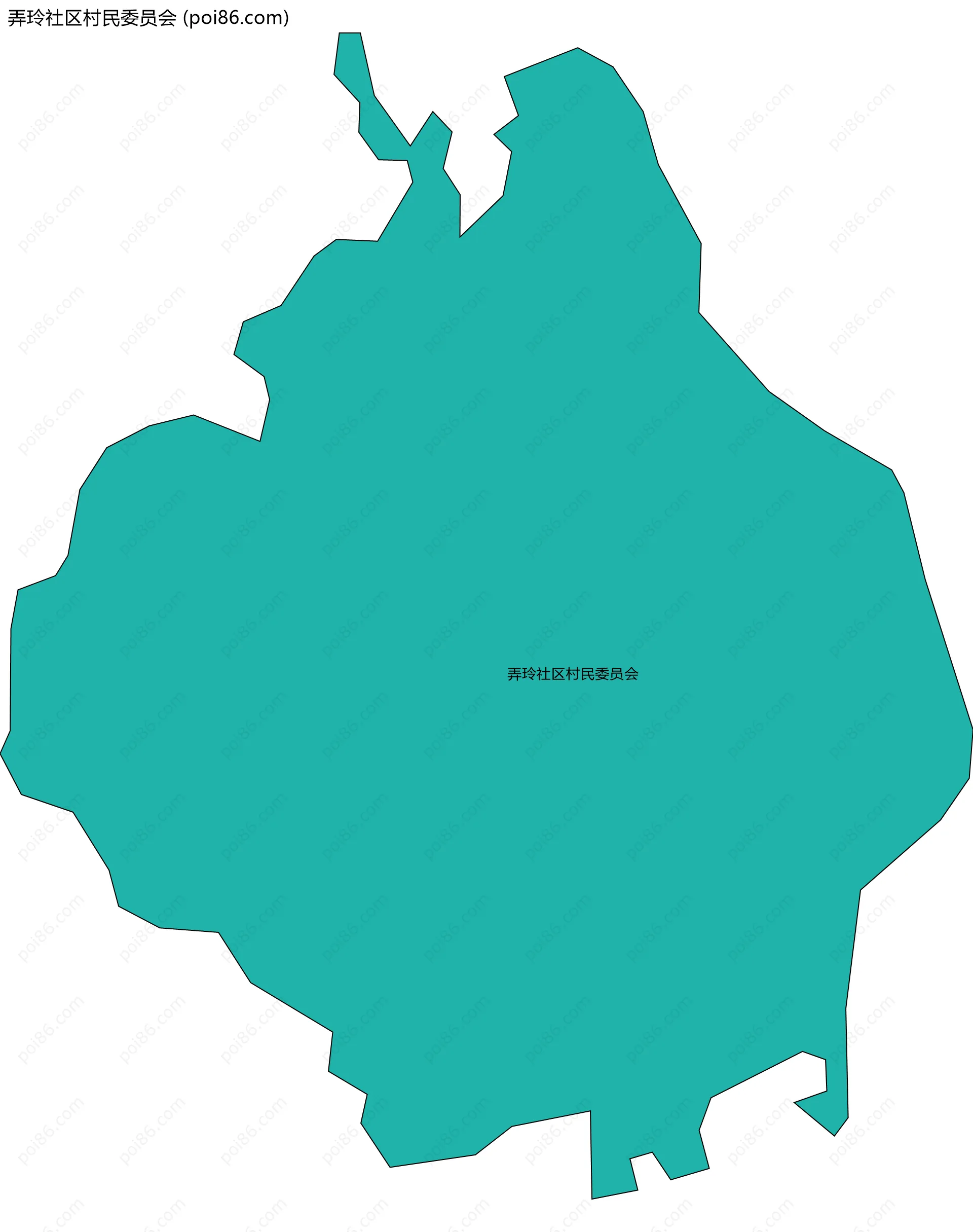 弄玲社区村民委员会边界地图