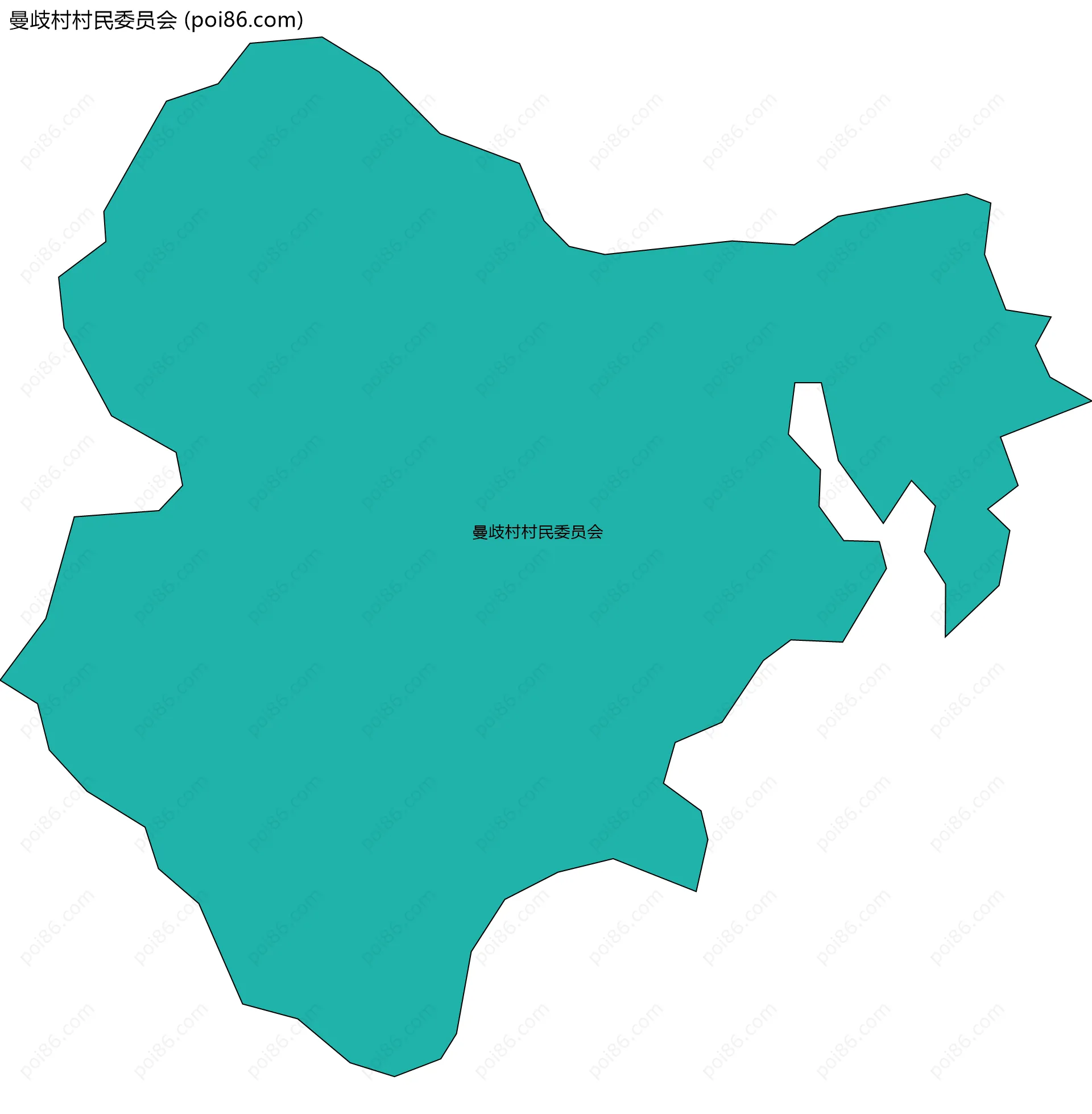 曼歧村村民委员会边界地图