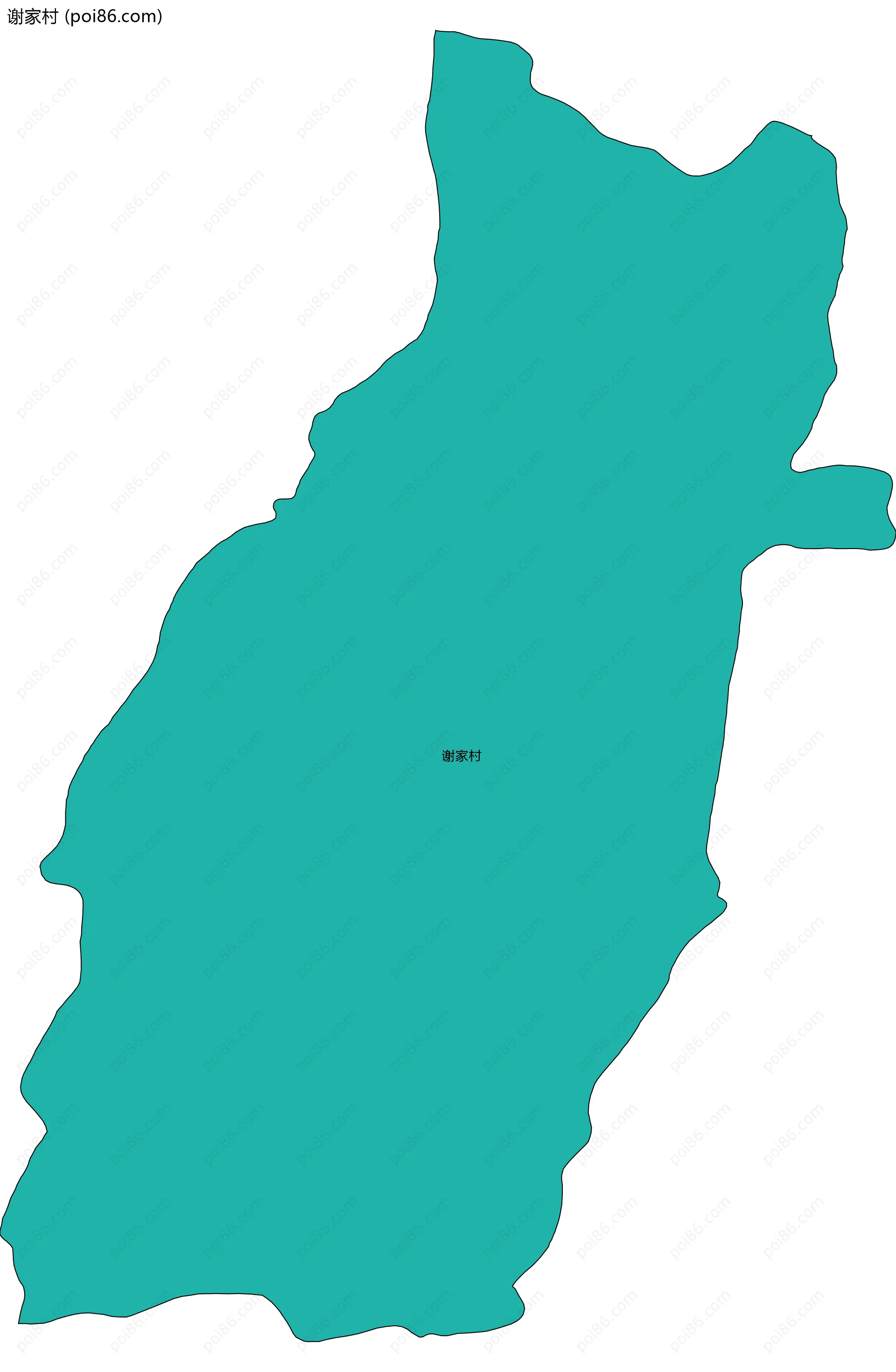 谢家村边界地图