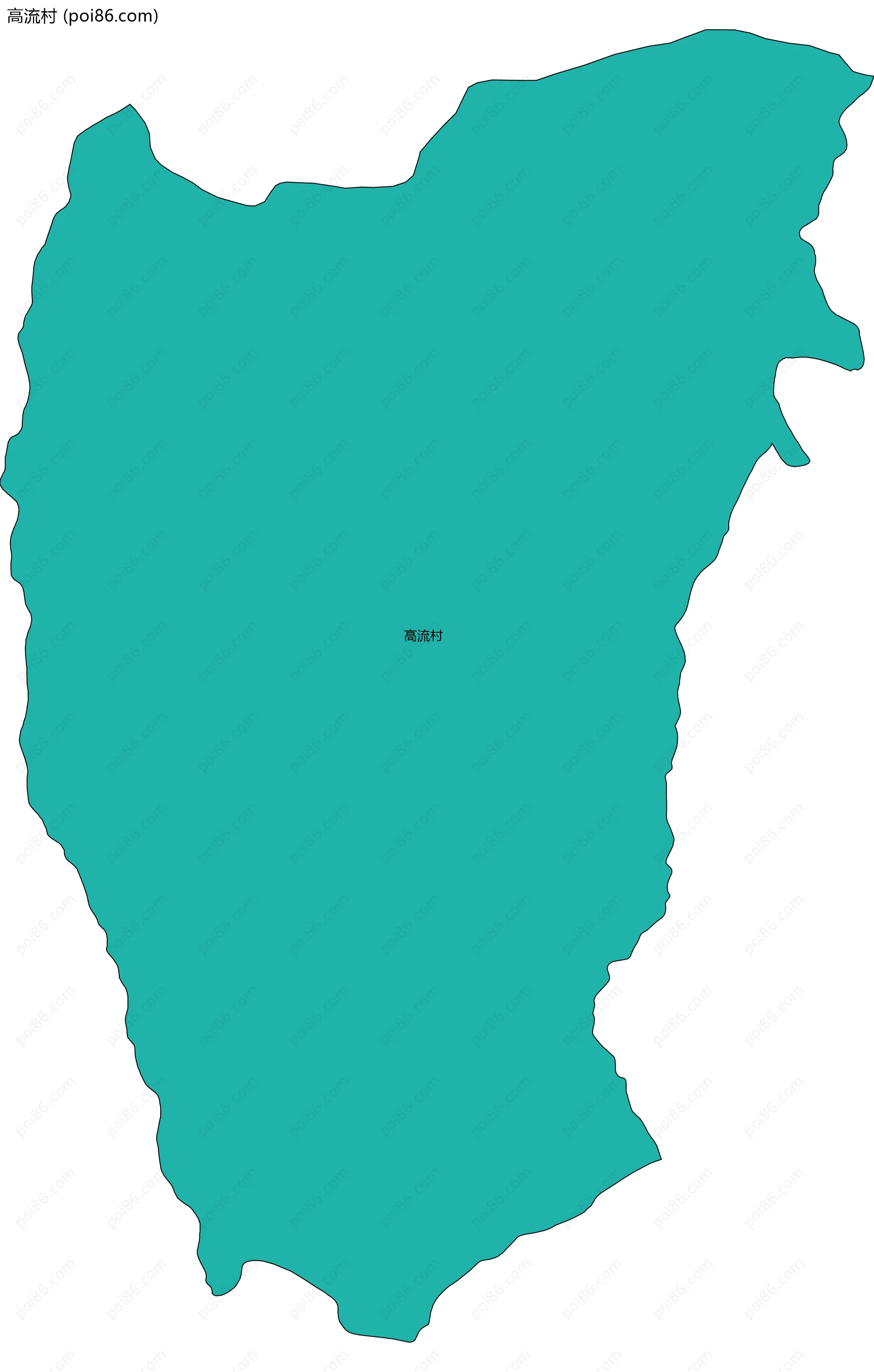 高流村边界地图