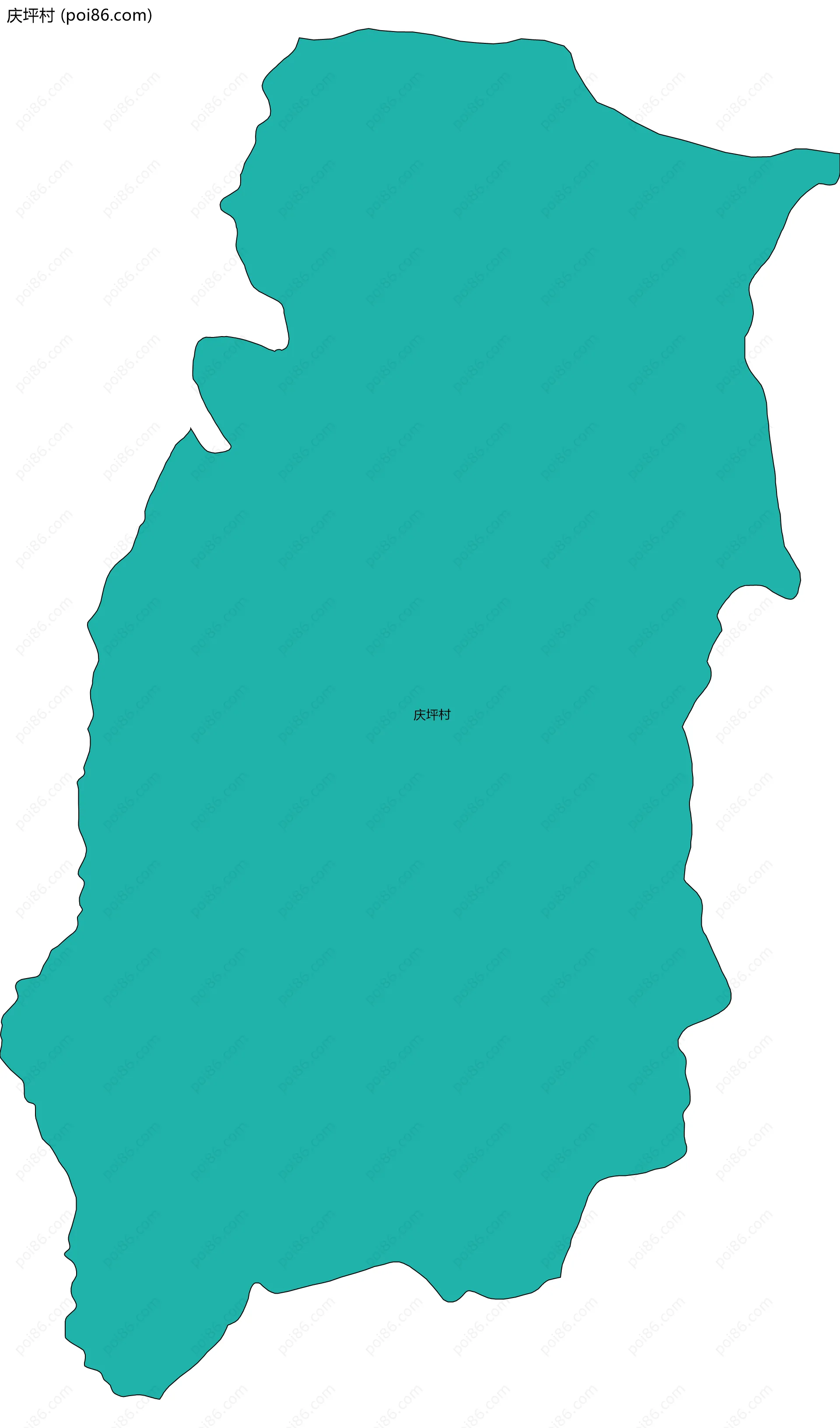 庆坪村边界地图