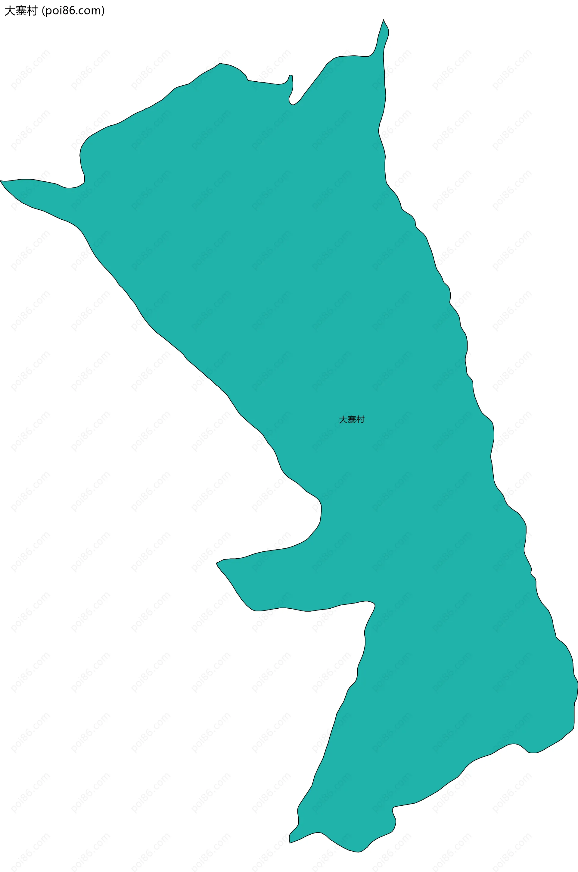 大寨村边界地图