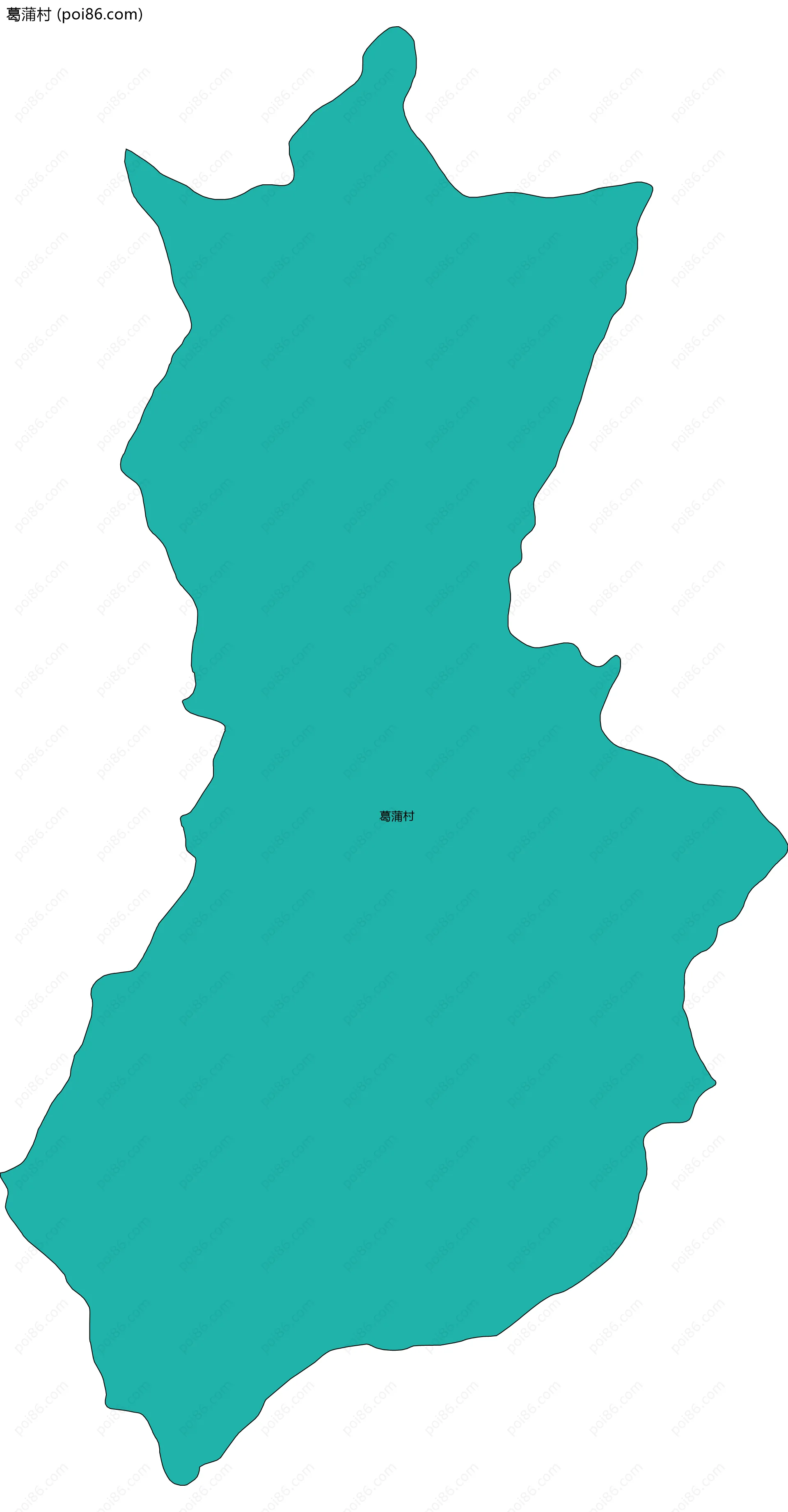 葛蒲村边界地图