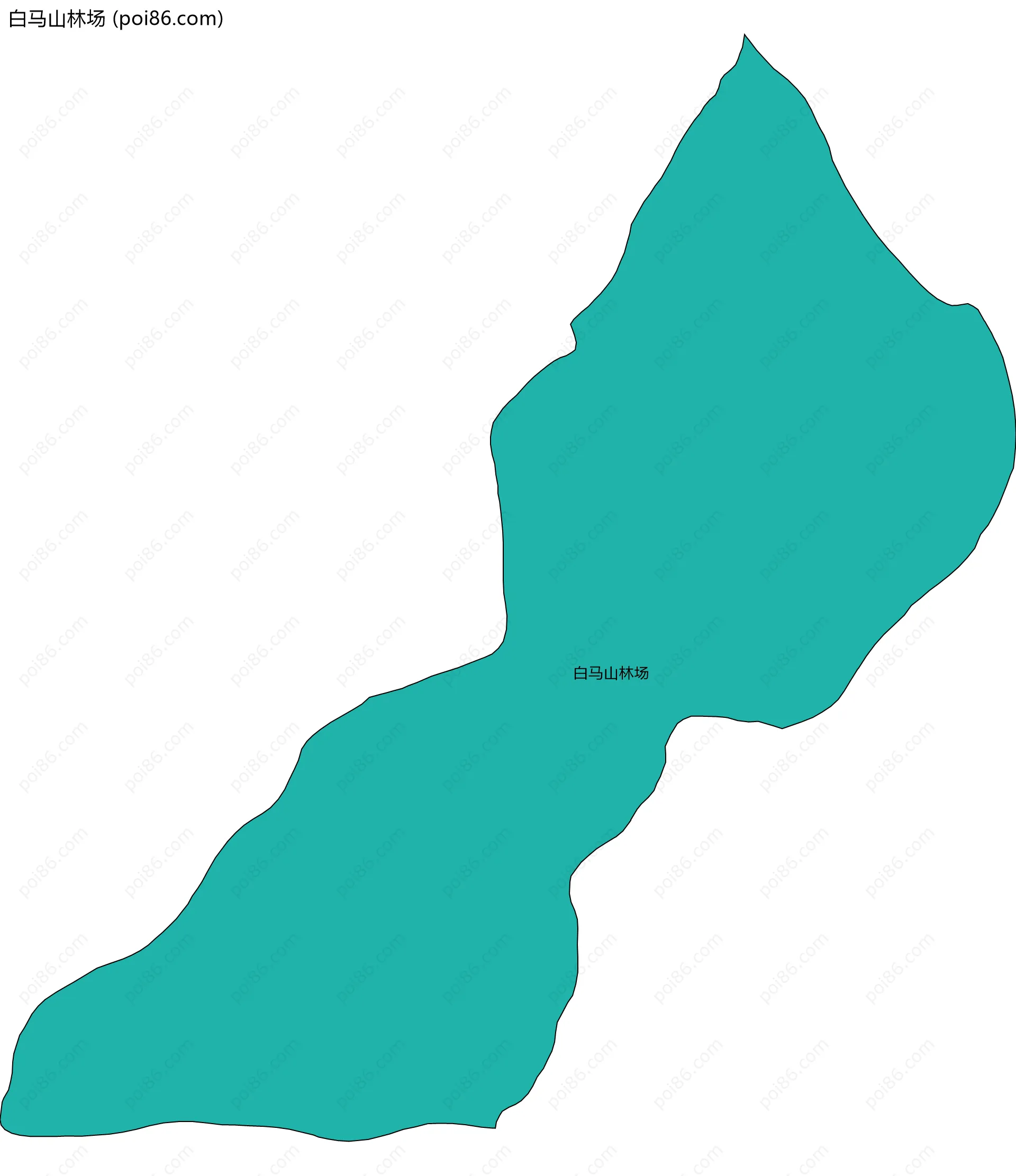 白马山林场边界地图