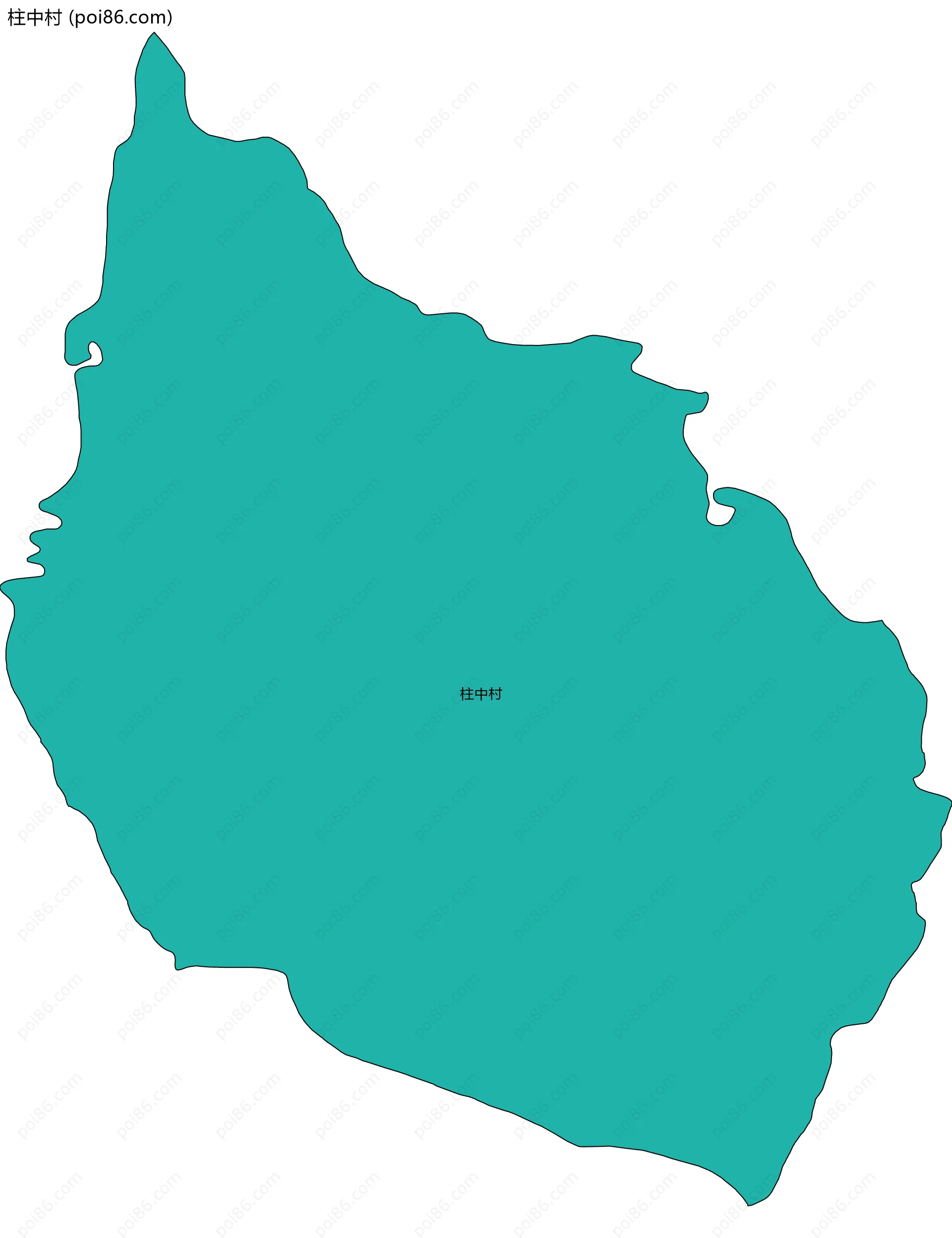 柱中村边界地图