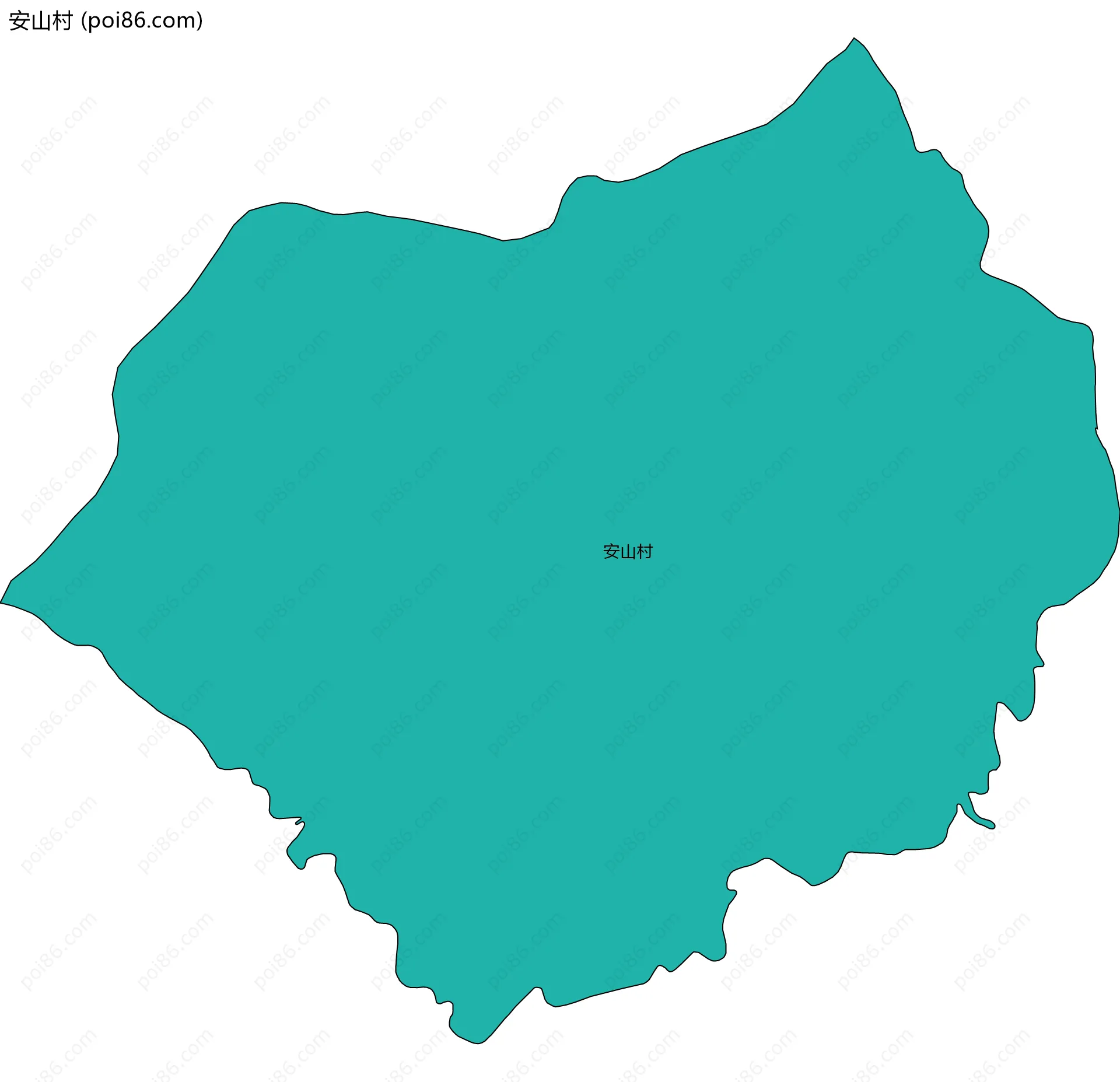 安山村边界地图