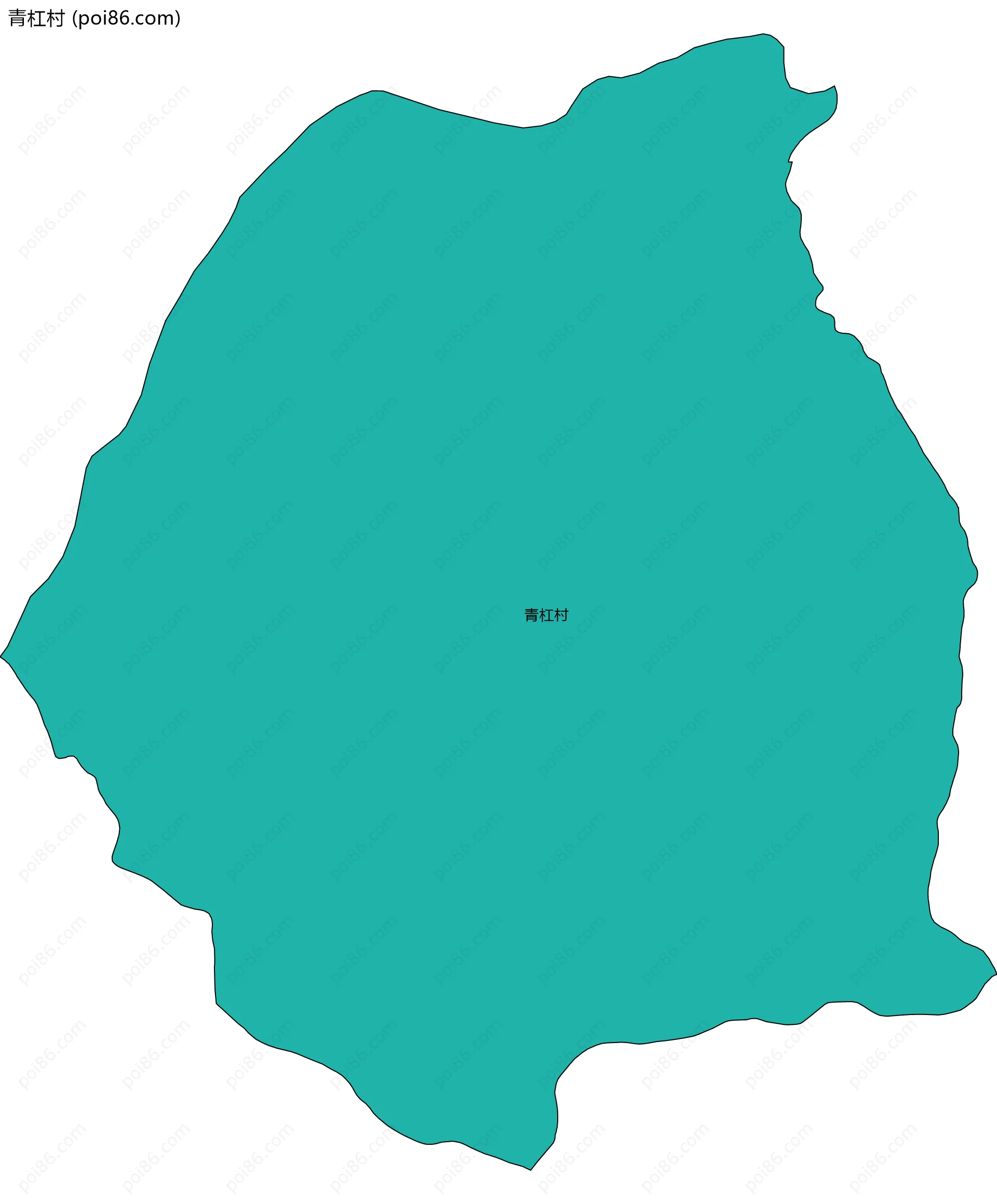 青杠村边界地图