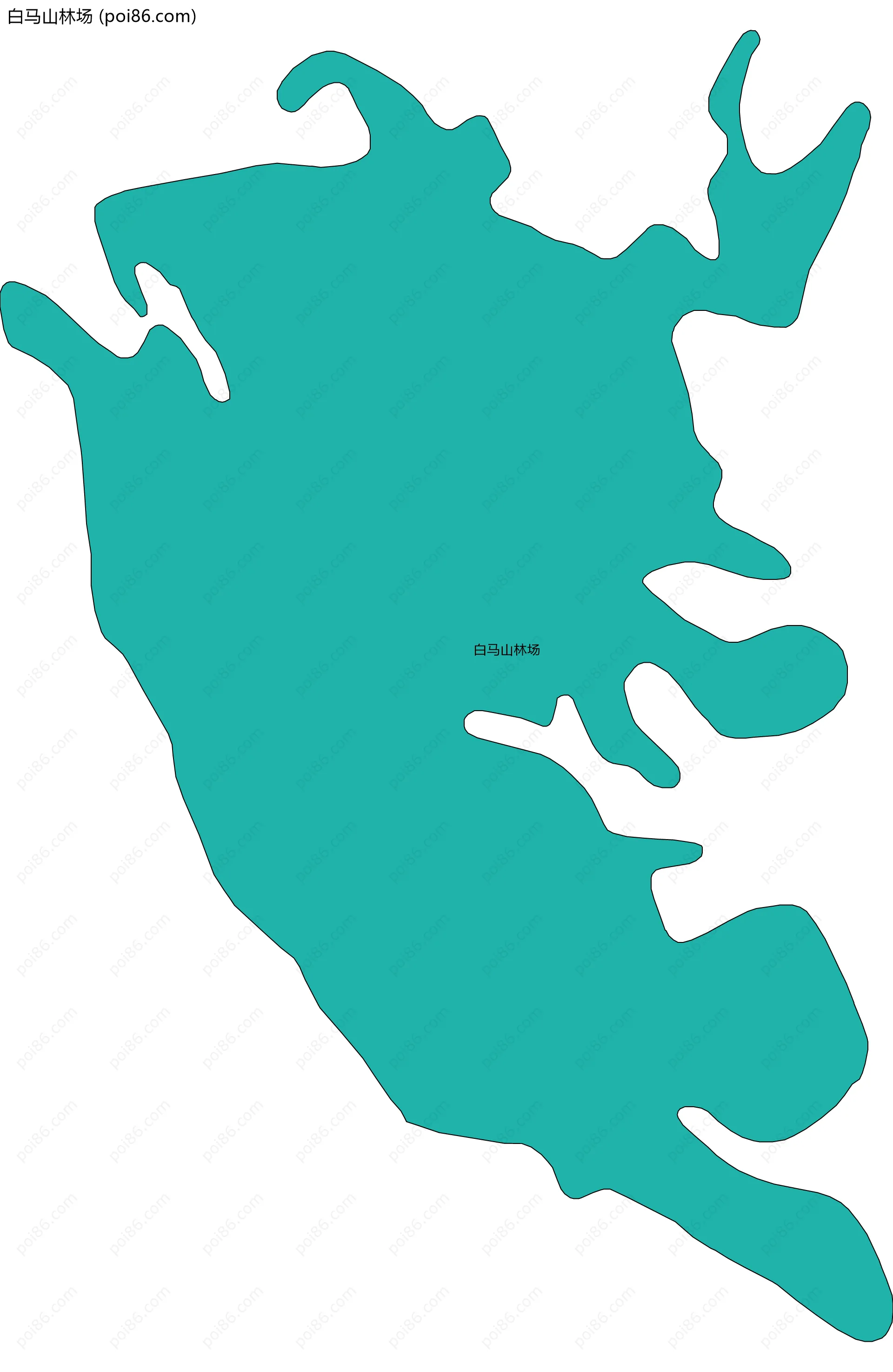 白马山林场边界地图