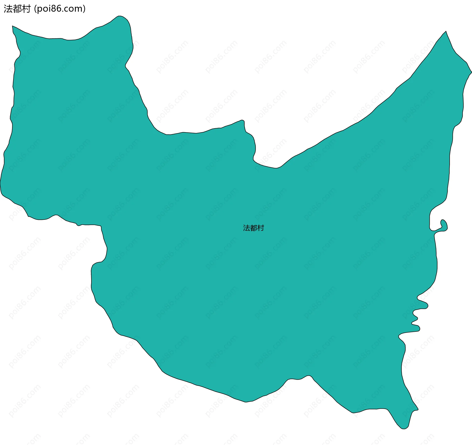 法都村边界地图