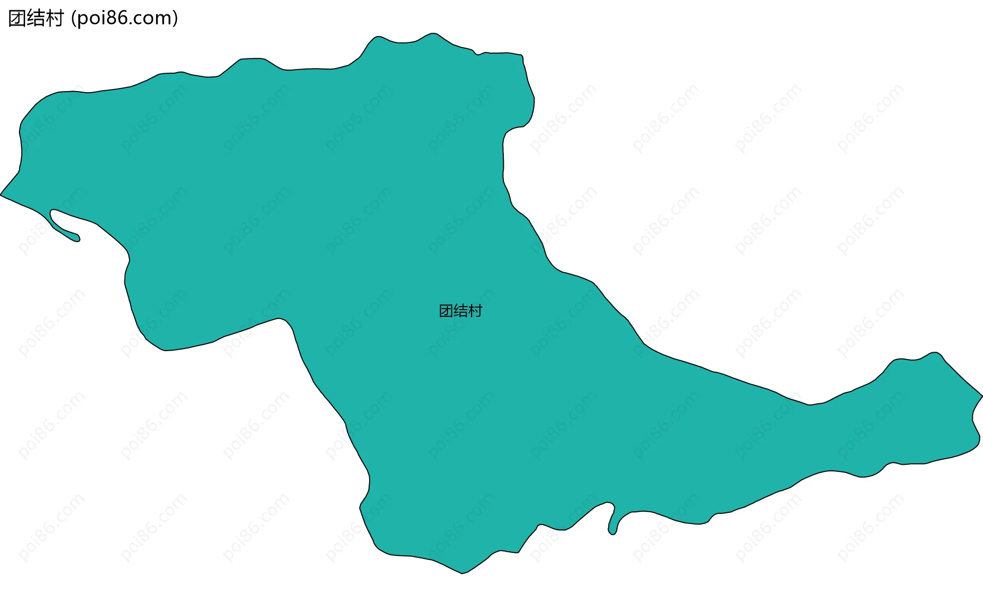 团结村边界地图
