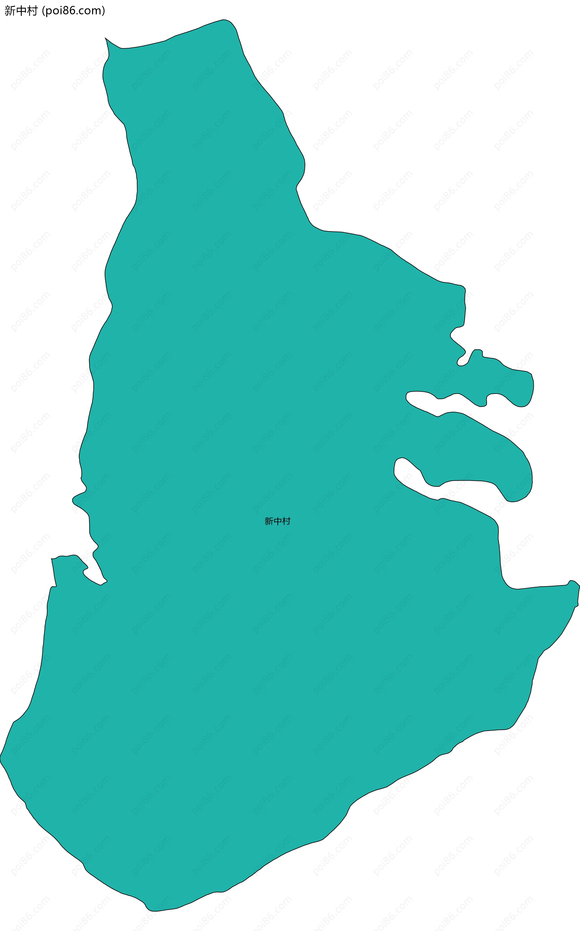 新中村边界地图