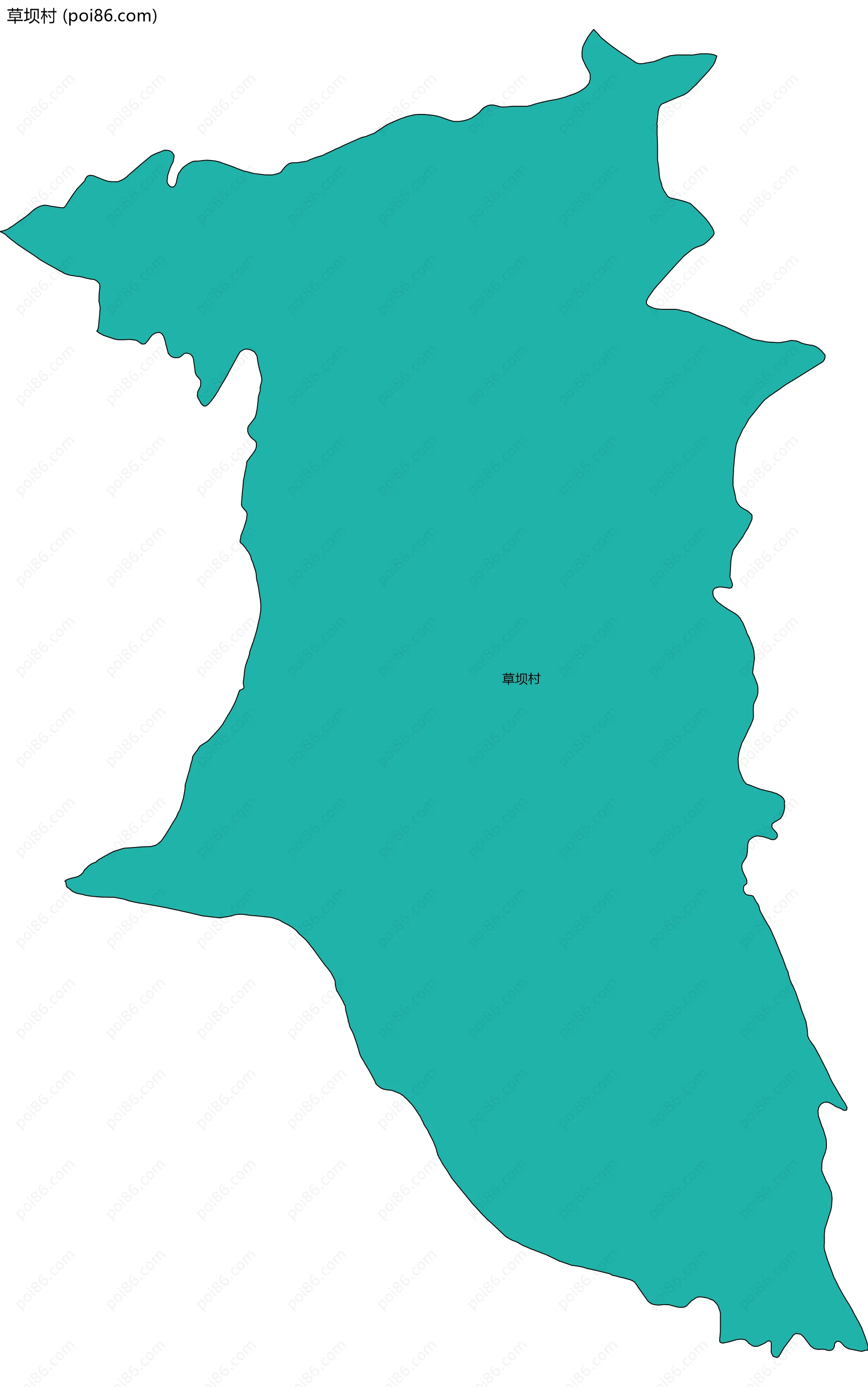 草坝村边界地图