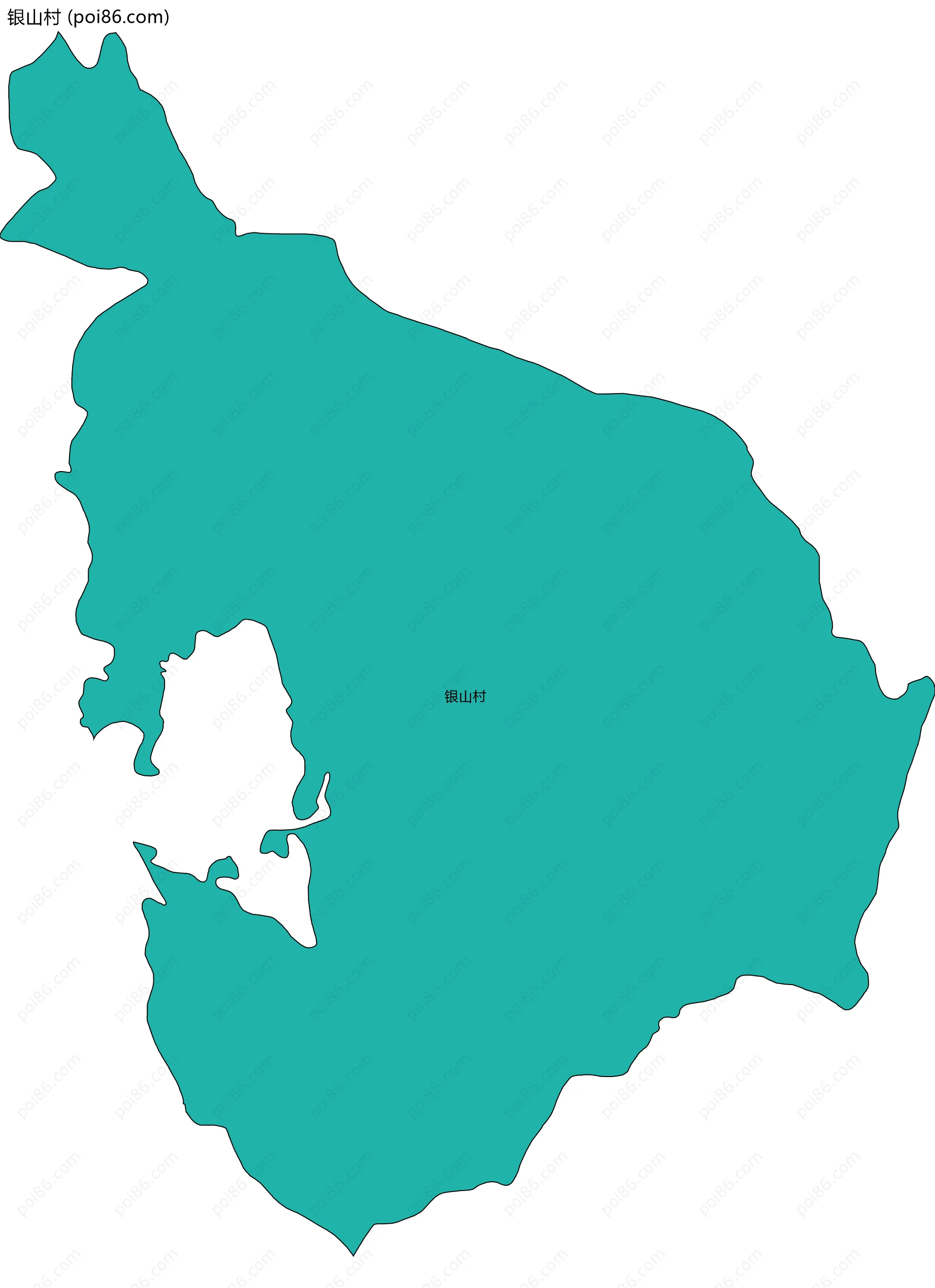 银山村边界地图