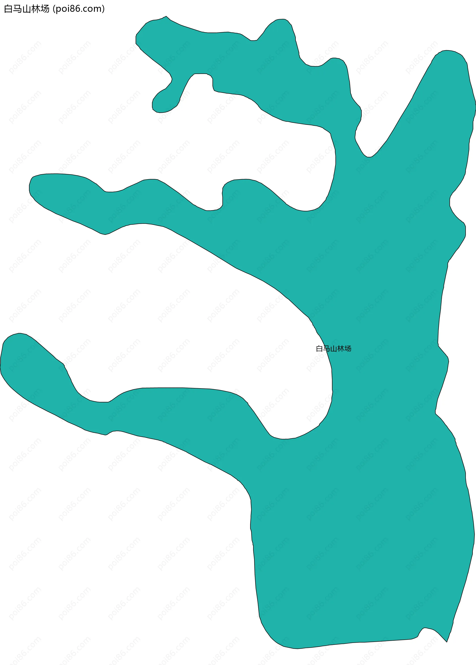 白马山林场边界地图