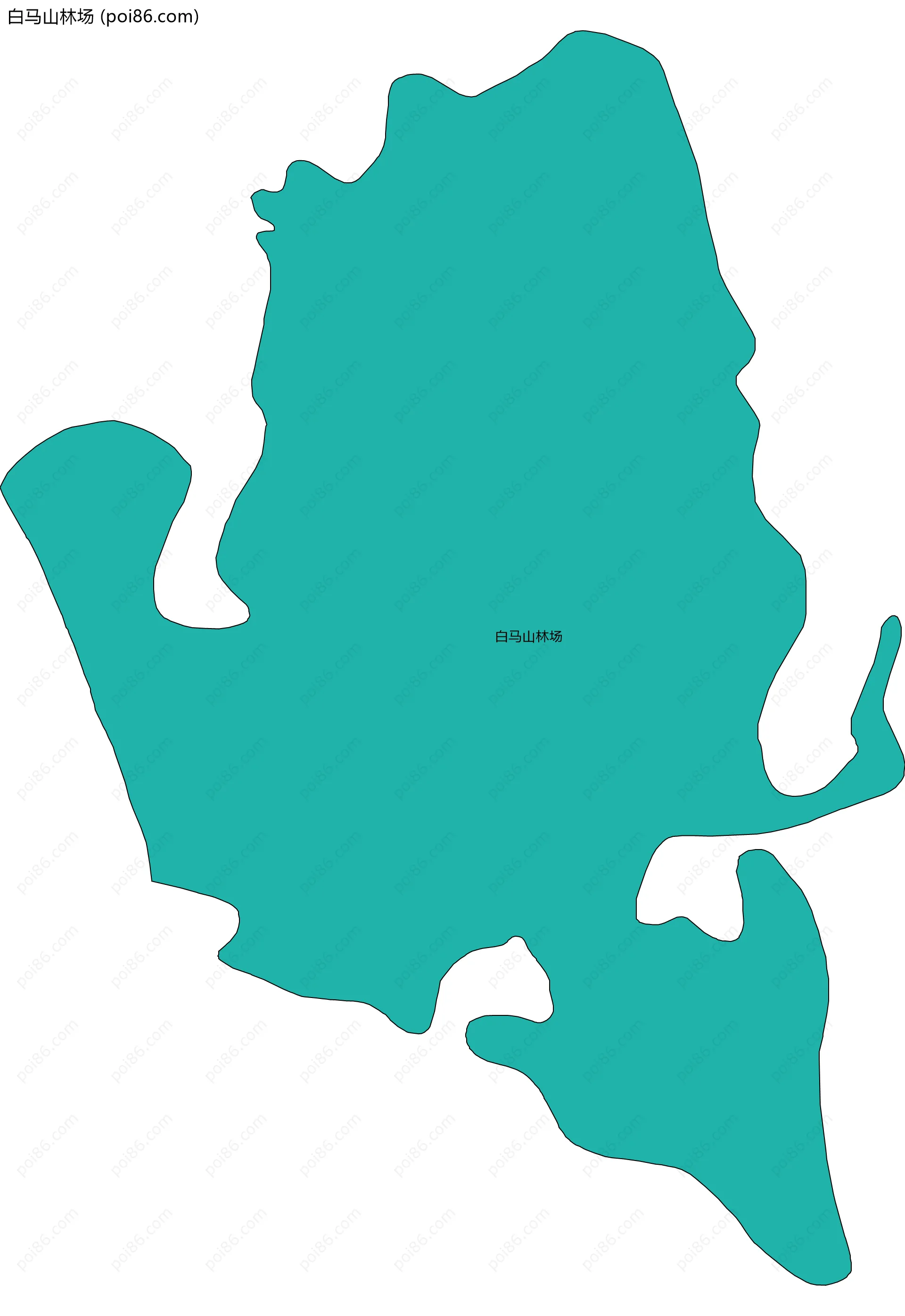 白马山林场边界地图