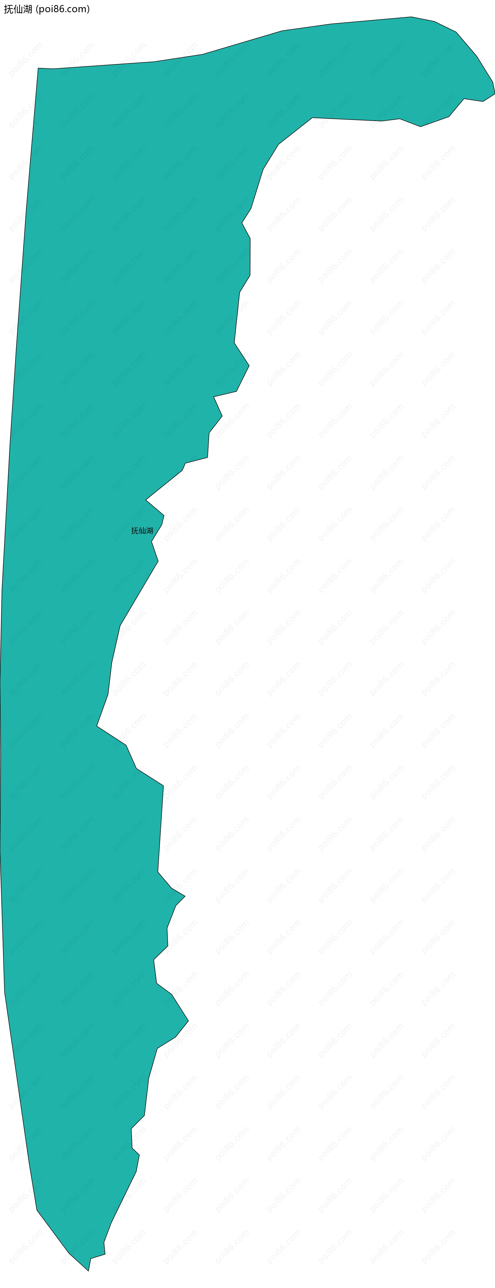 抚仙湖边界地图