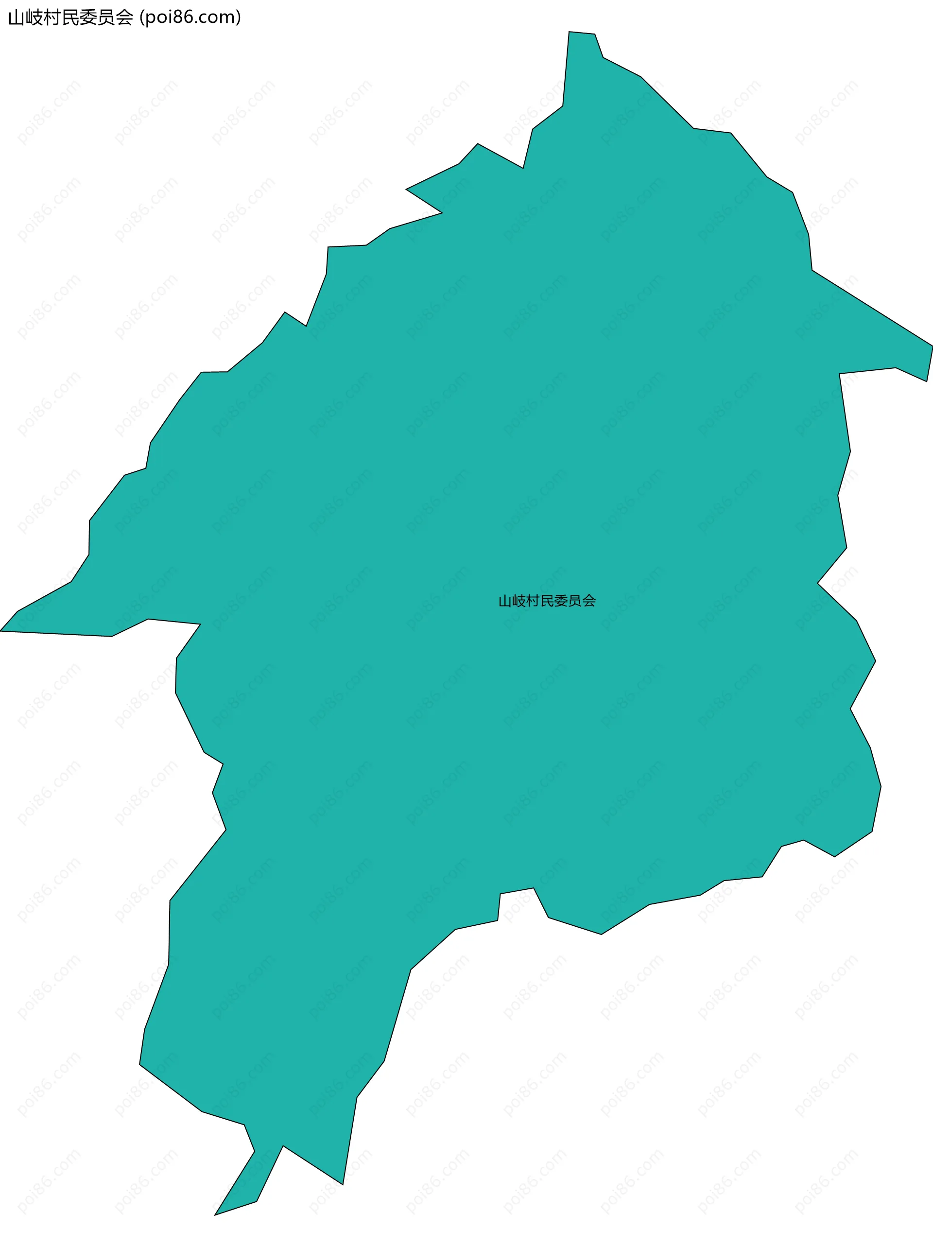 山岐村民委员会边界地图