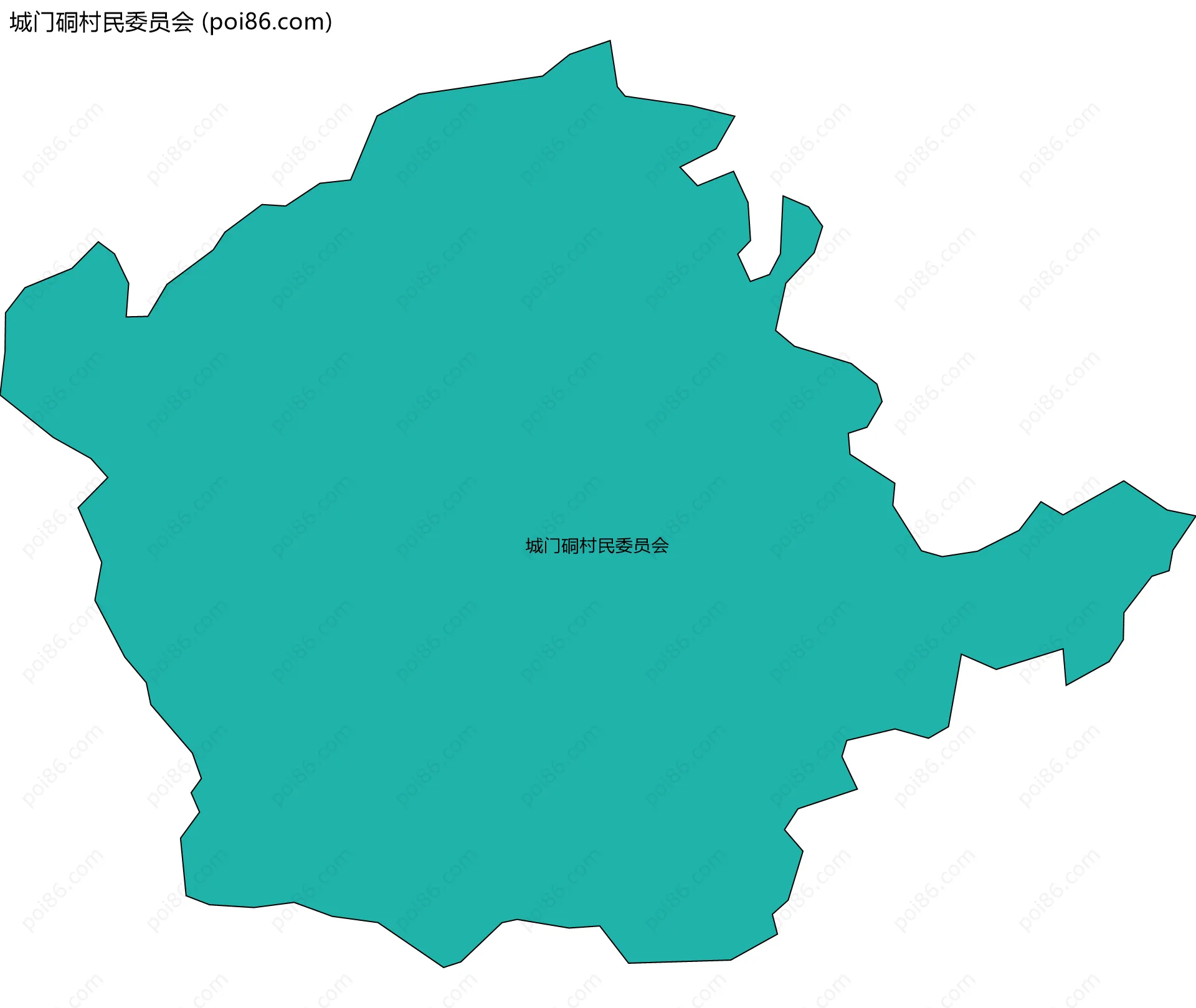 城门硐村民委员会边界地图