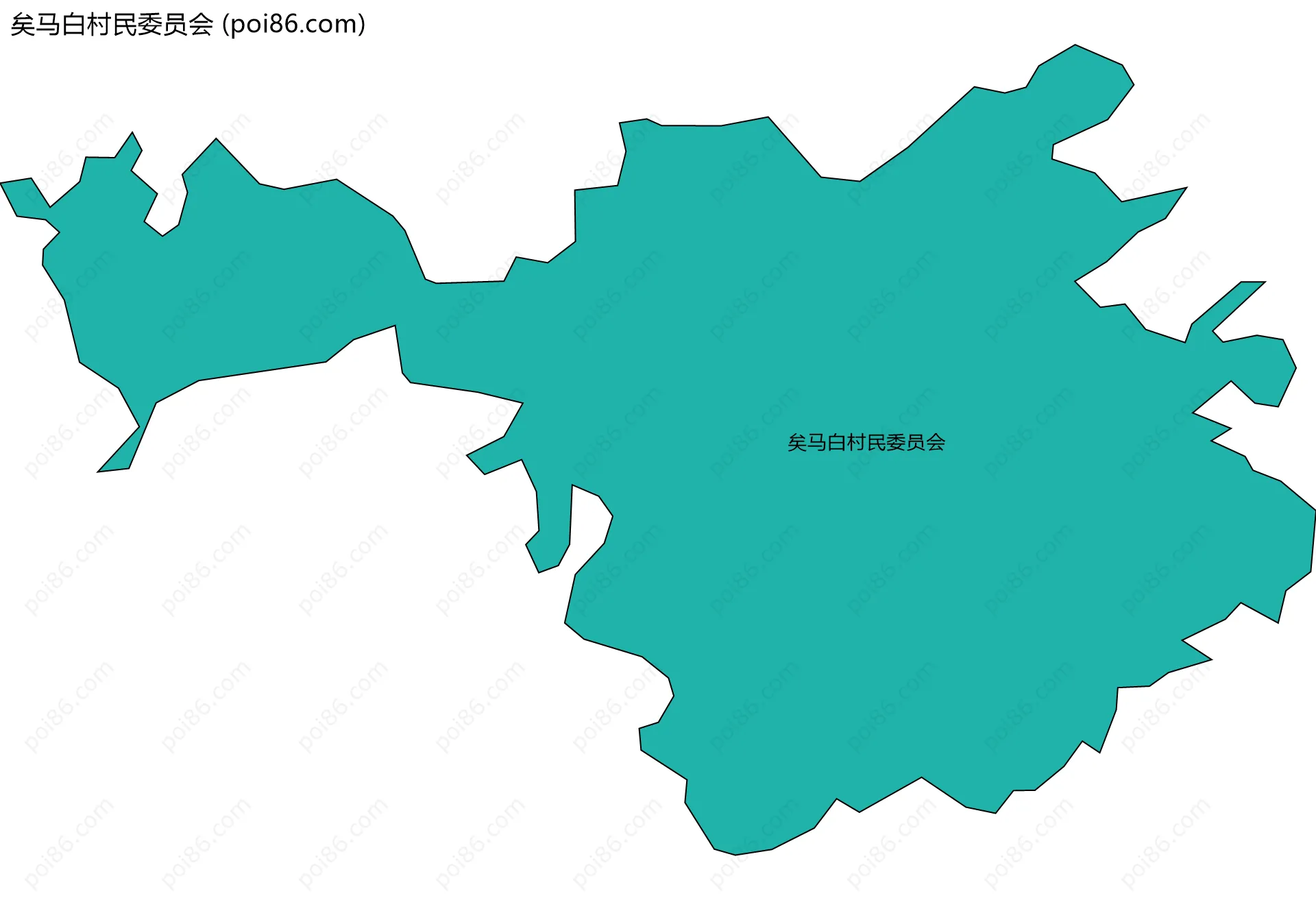 矣马白村民委员会边界地图