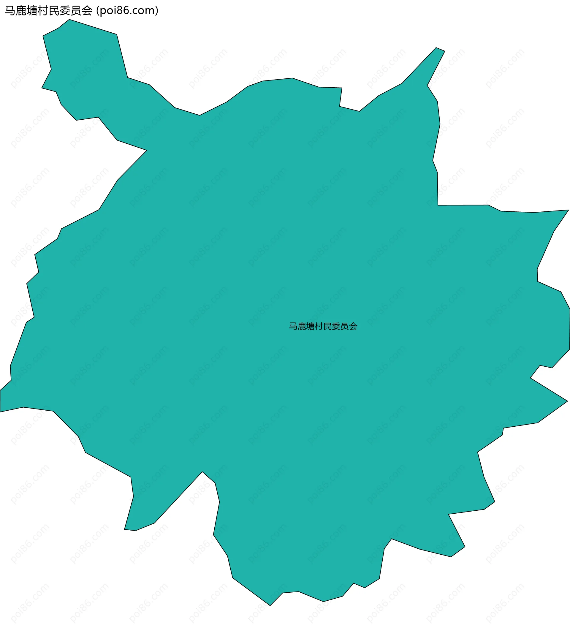 马鹿塘村民委员会边界地图