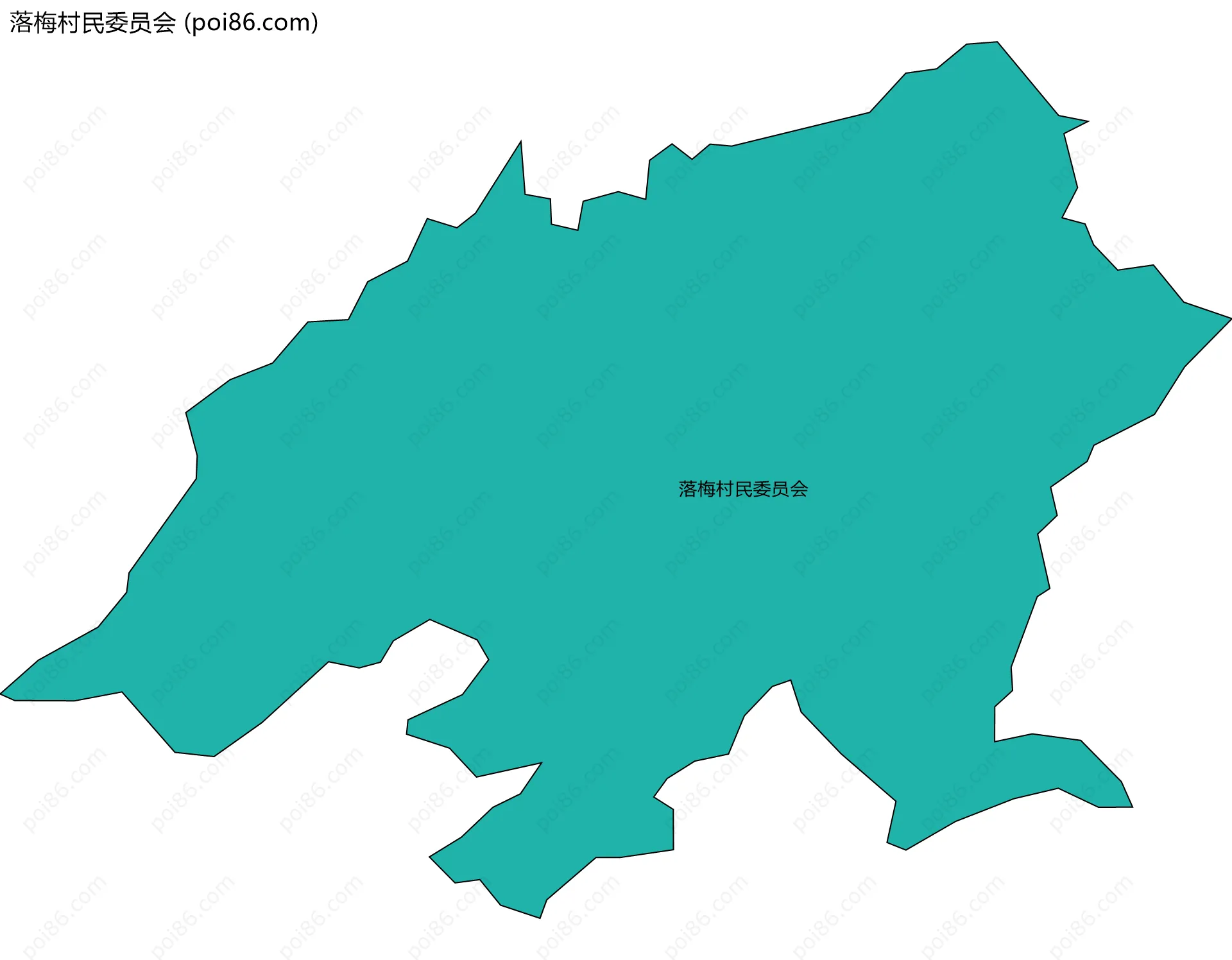 落梅村民委员会边界地图