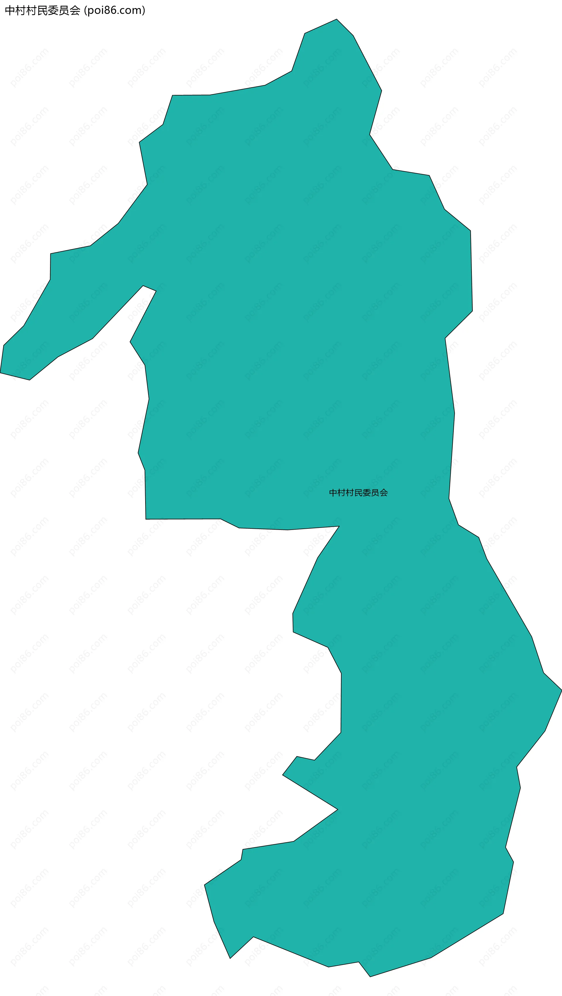 中村村民委员会边界地图