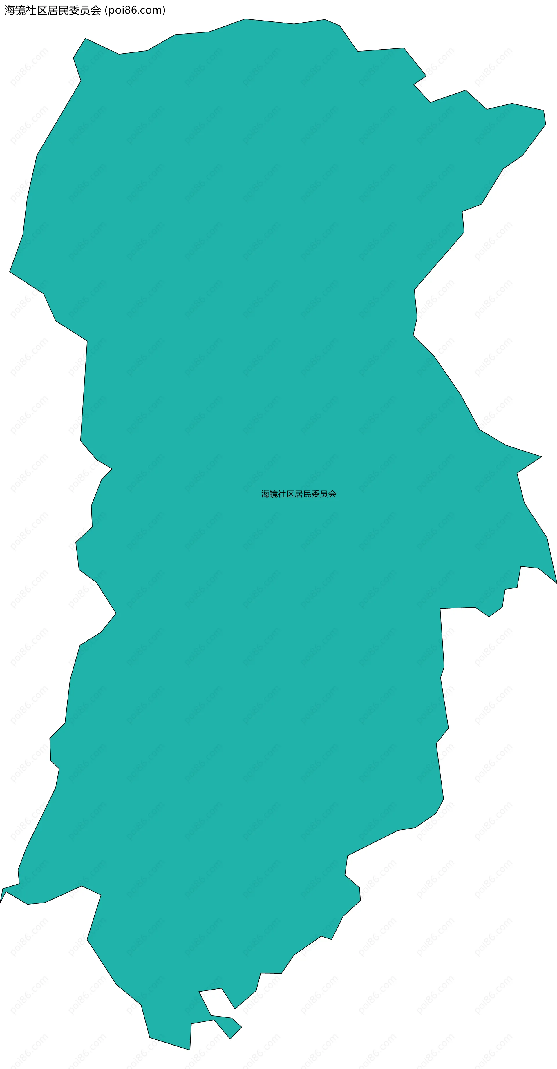 海镜社区居民委员会边界地图