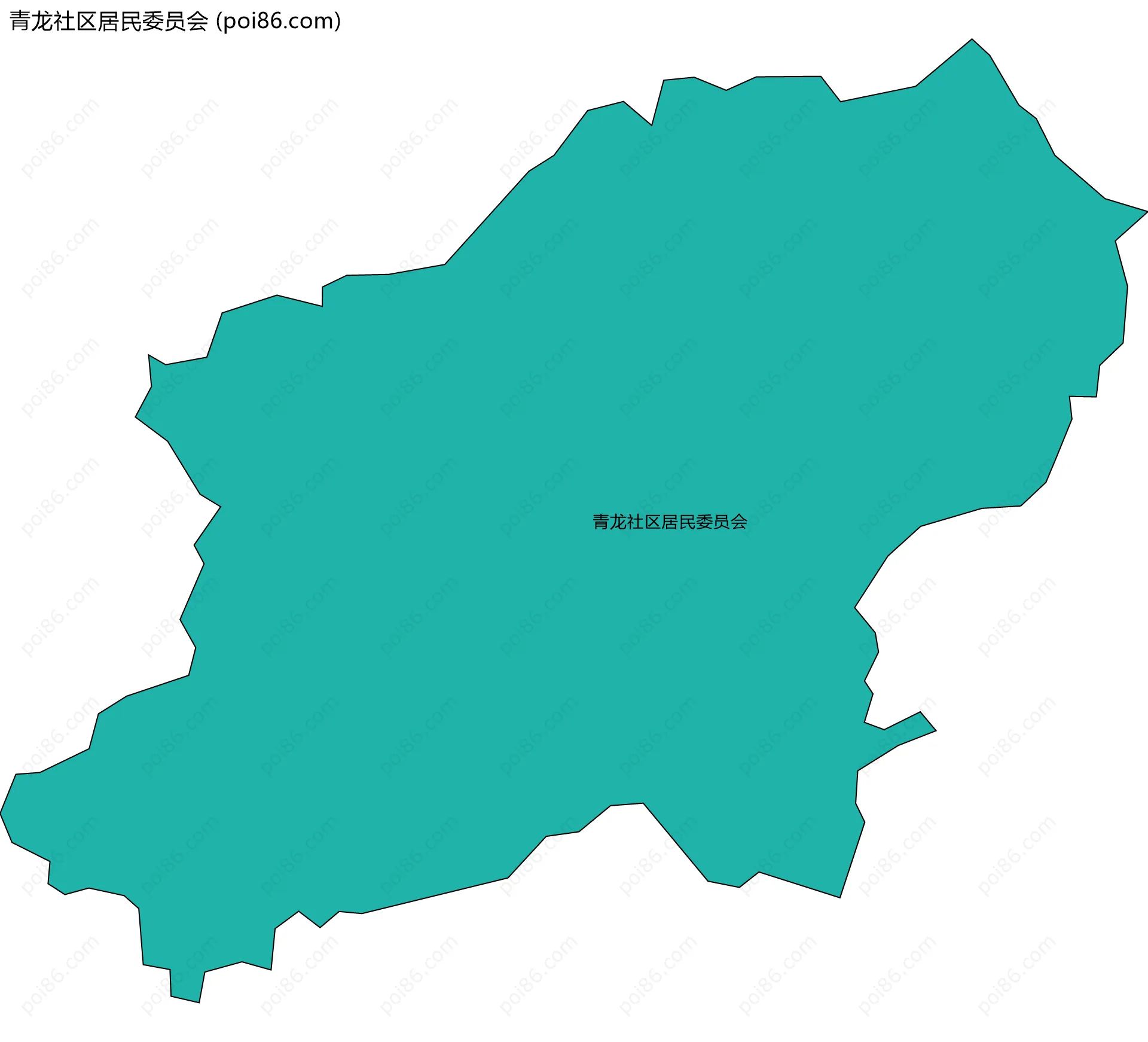 青龙社区居民委员会边界地图