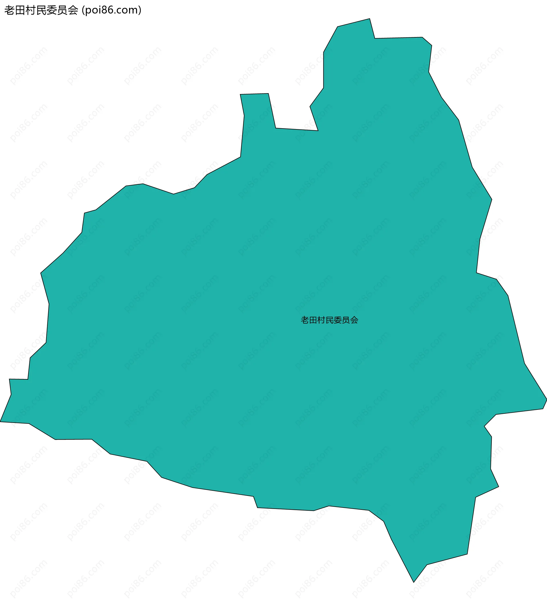 老田村民委员会边界地图
