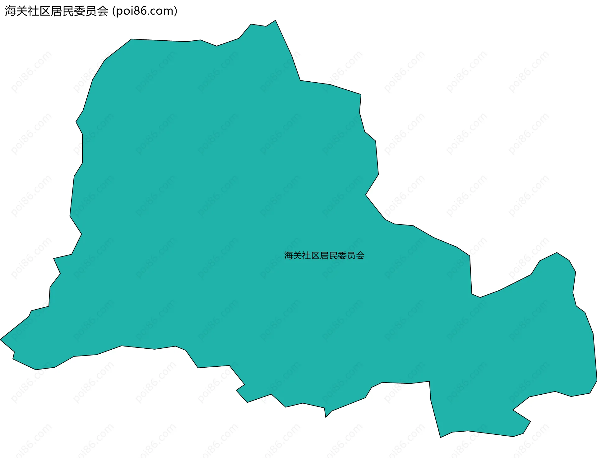 海关社区居民委员会边界地图