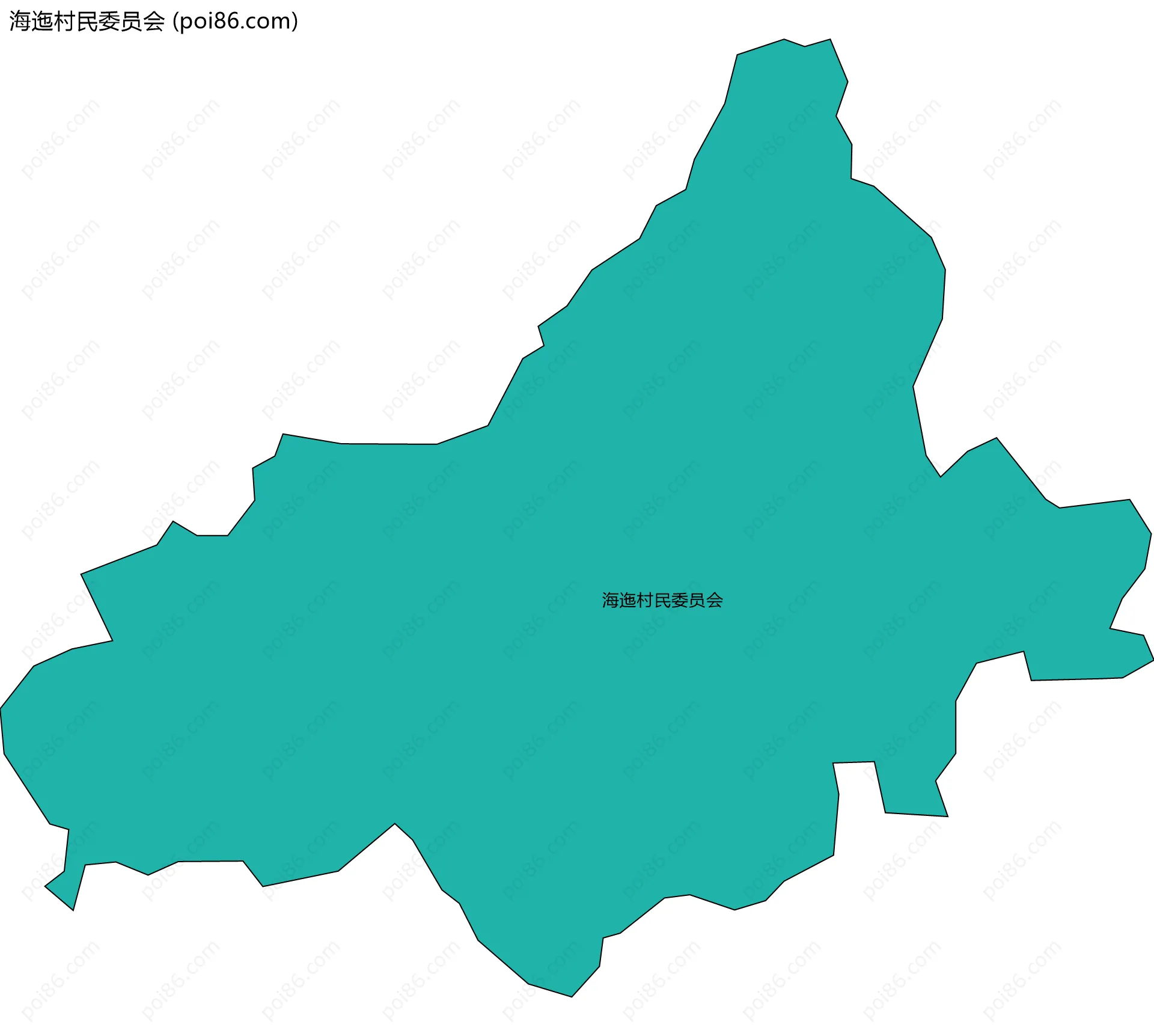 海迤村民委员会边界地图