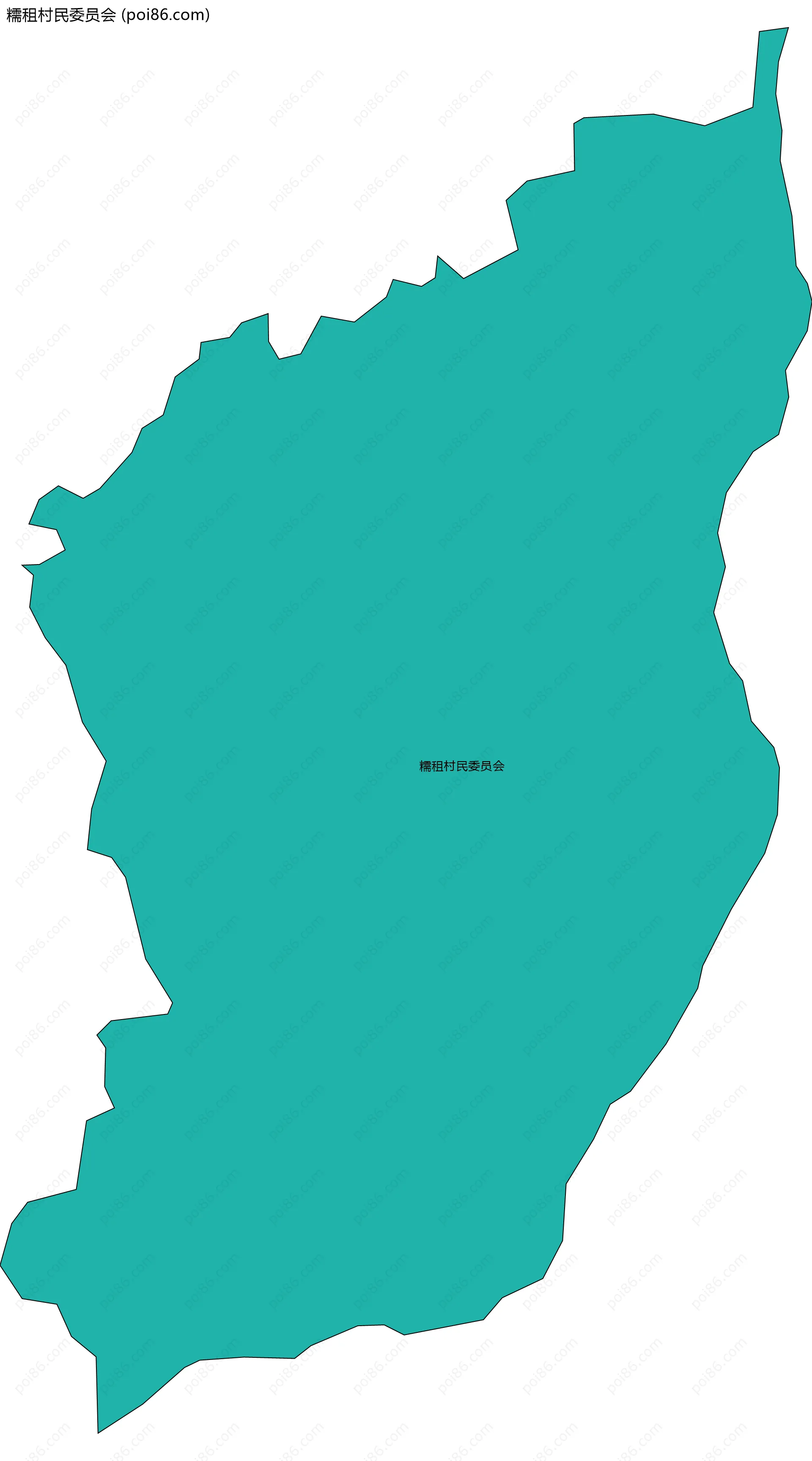 糯租村民委员会边界地图